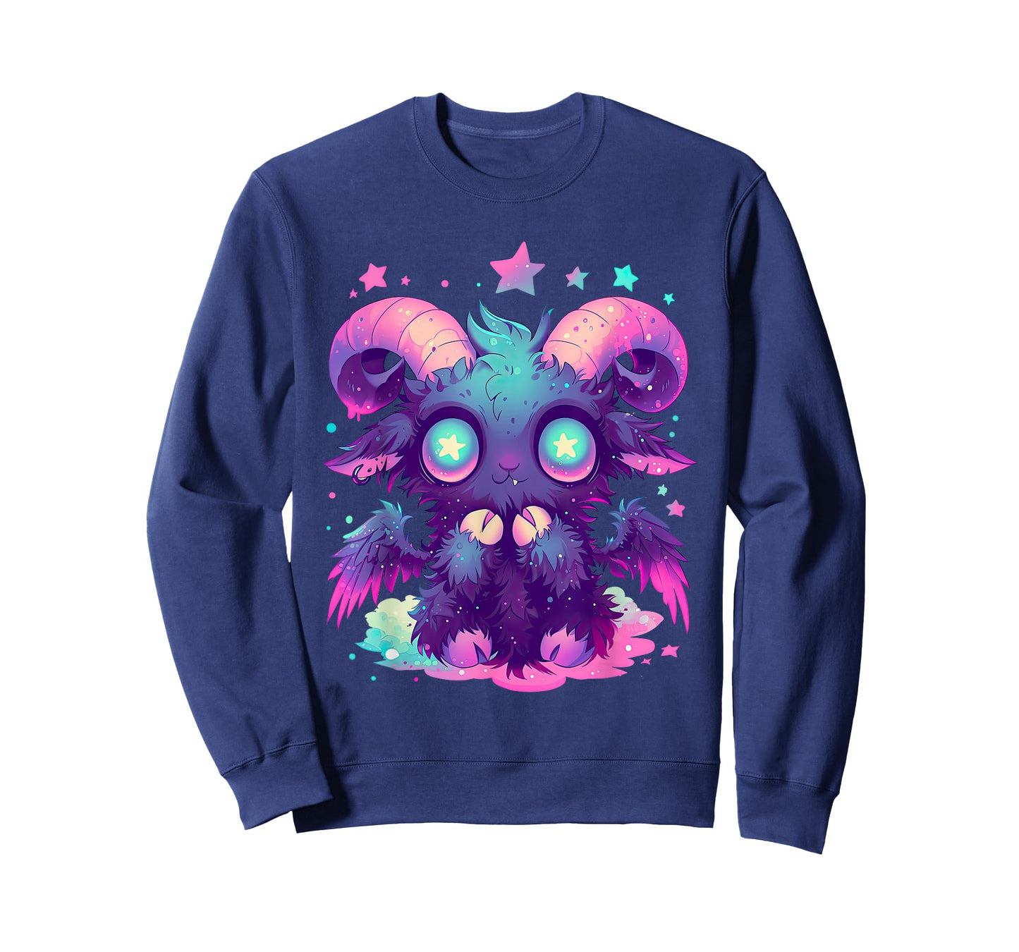 Kawaii Pastel Goth Creepy Cute Witchy Goat Baphomet T-Shirt