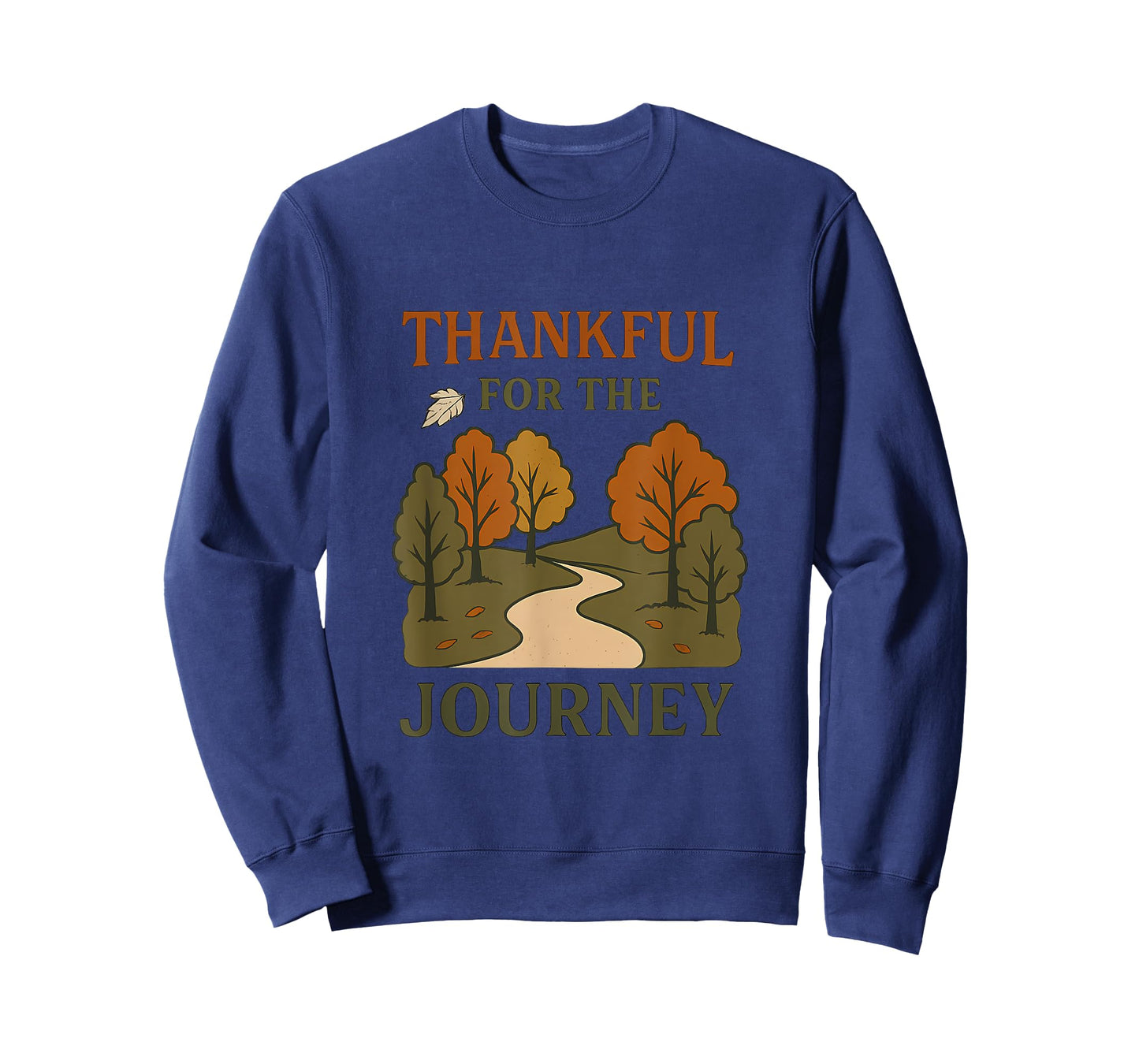 Thankful for The Journey Fall Road Vintage Harvest Design T-Shirt