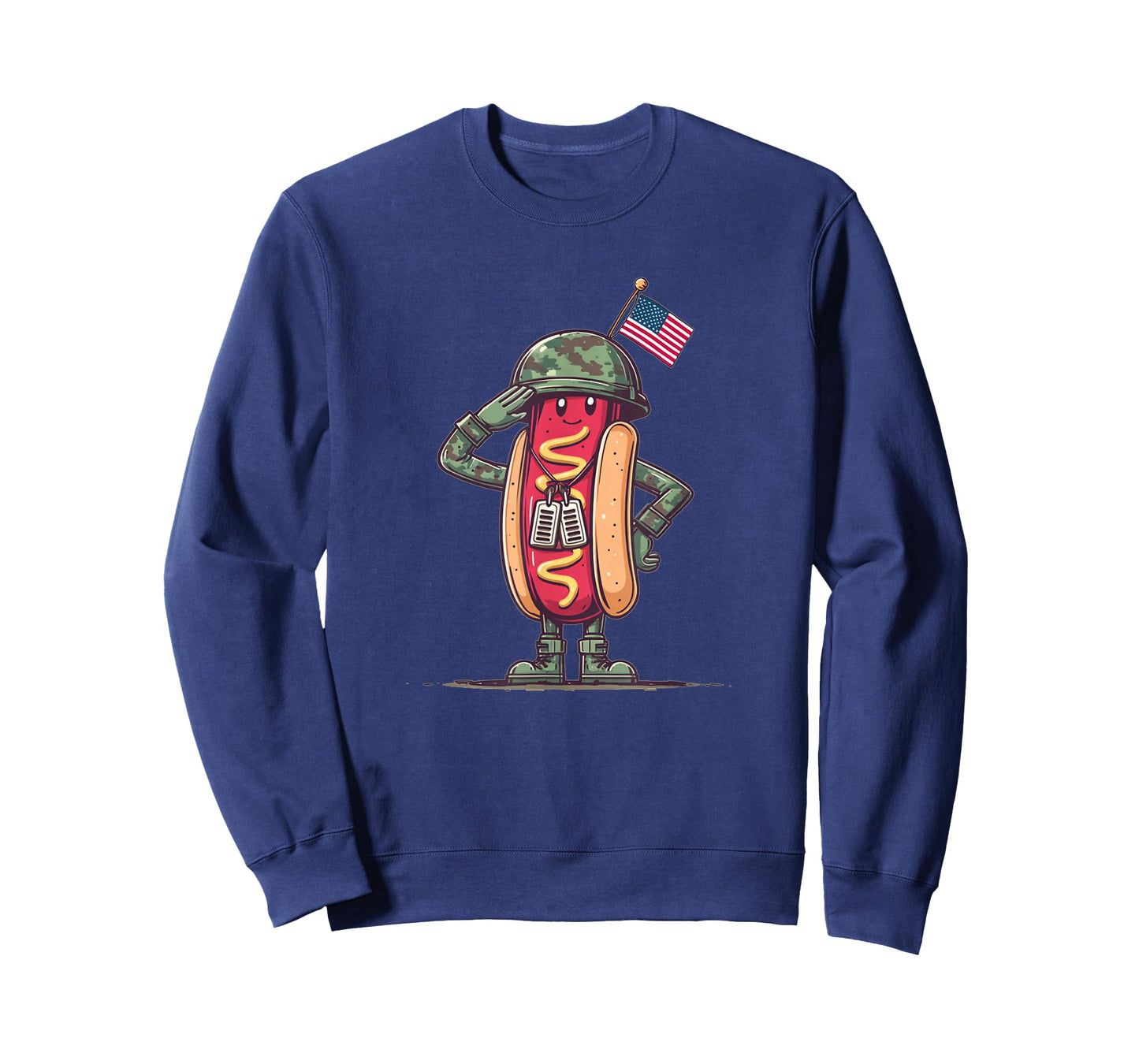 Awesome US Hotdog Costume for Saluting and Soldiers Lovers T-Shirt