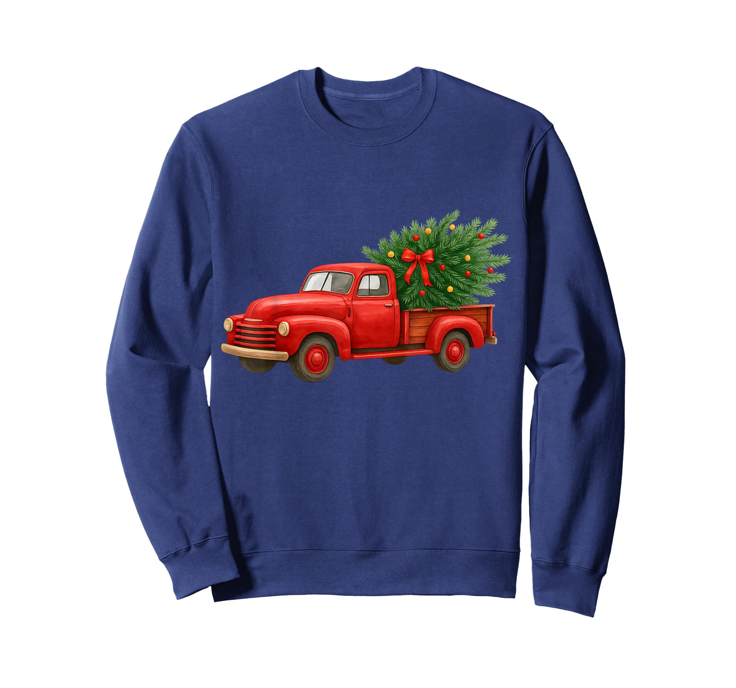 Vintage Red Truck Christmas Tree Winter Season T-Shirt