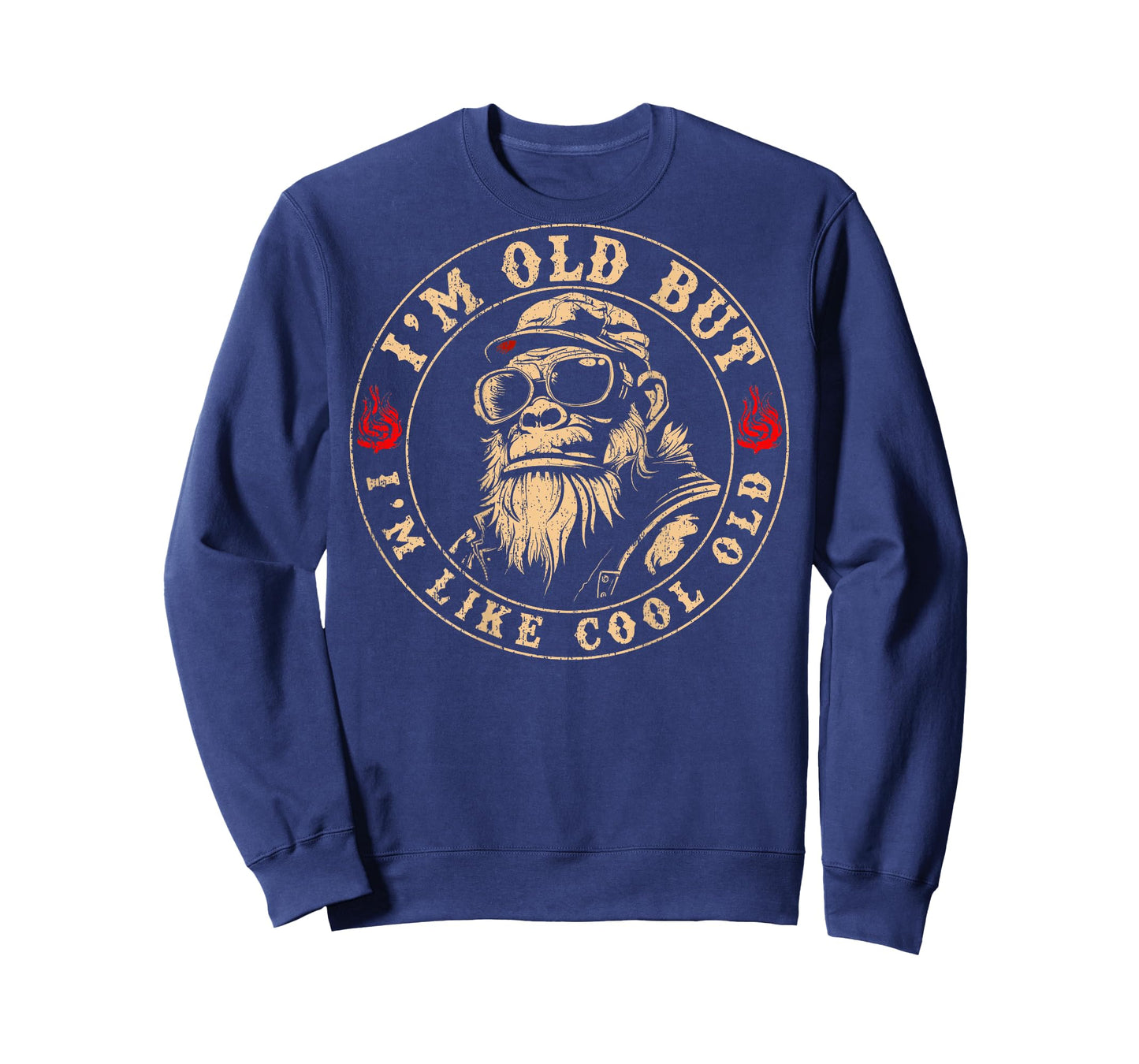 I'm Old But I'm Like Cool Old Funny Monkey (On Back) T-Shirt