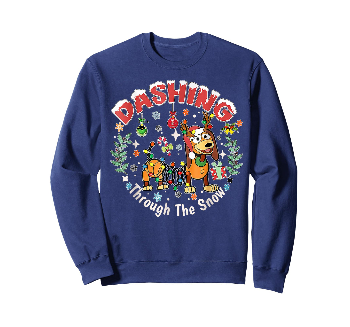 Dashing Through The Snow, Dog Christmas, Funny Christmas T-Shirt