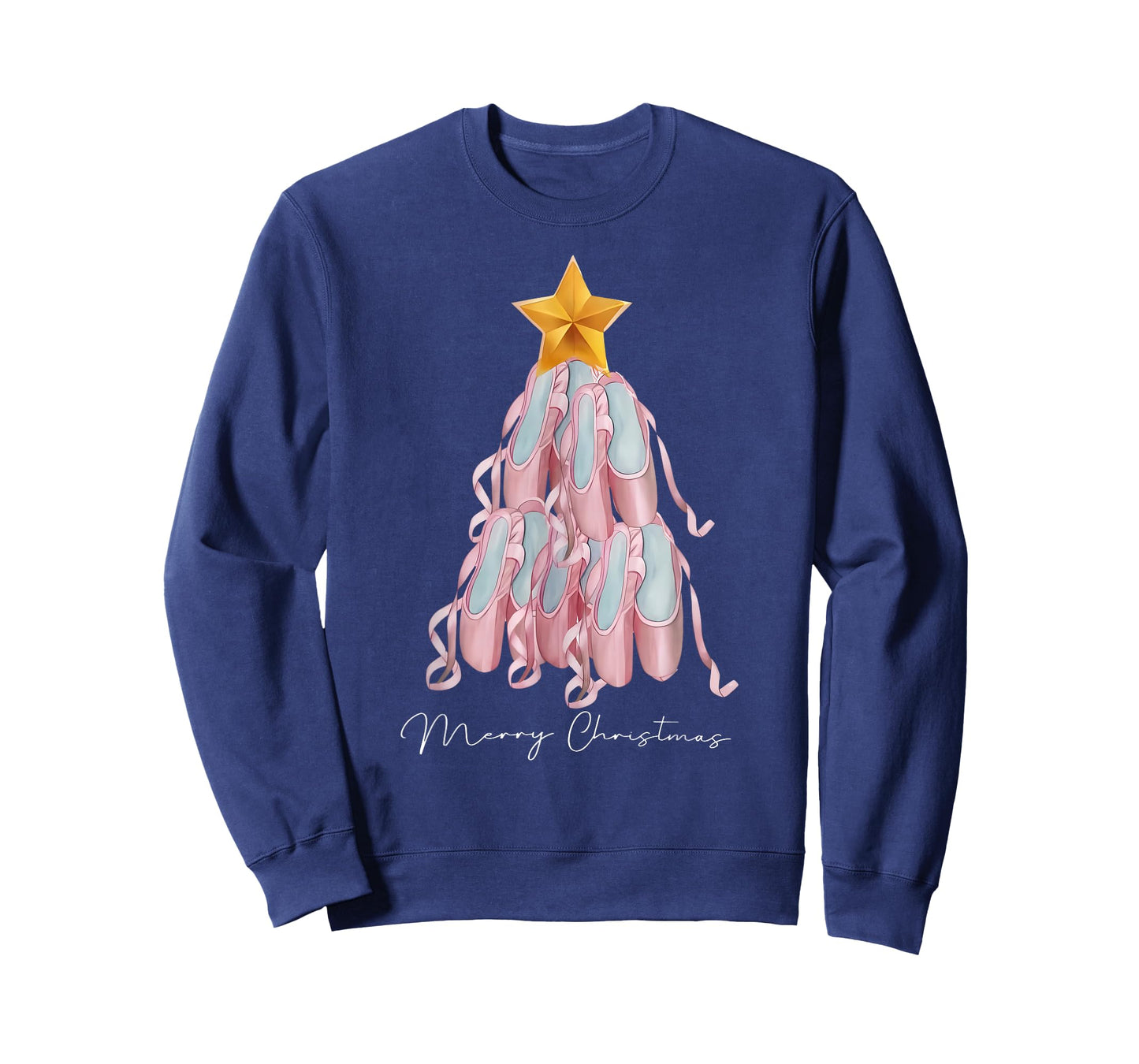 Dancer Pointe Shoe Christmas Tree Ballet Dance Teacher Xmas T-Shirt