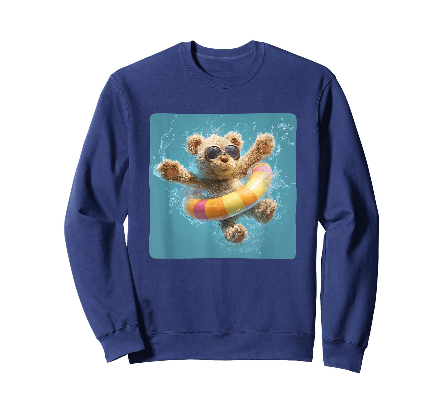 Swimming Teddy Bear with Pool Ring Look T-Shirt