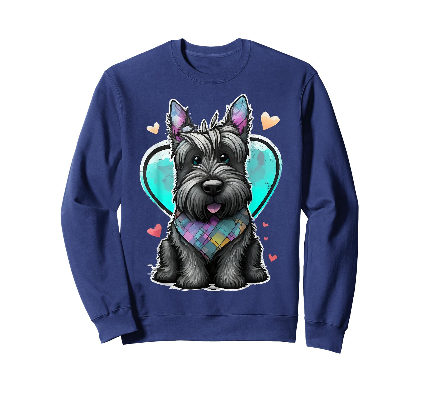 I Love My Scottish Terrier Scottie Dog Valentines Heart Art T-Shirt