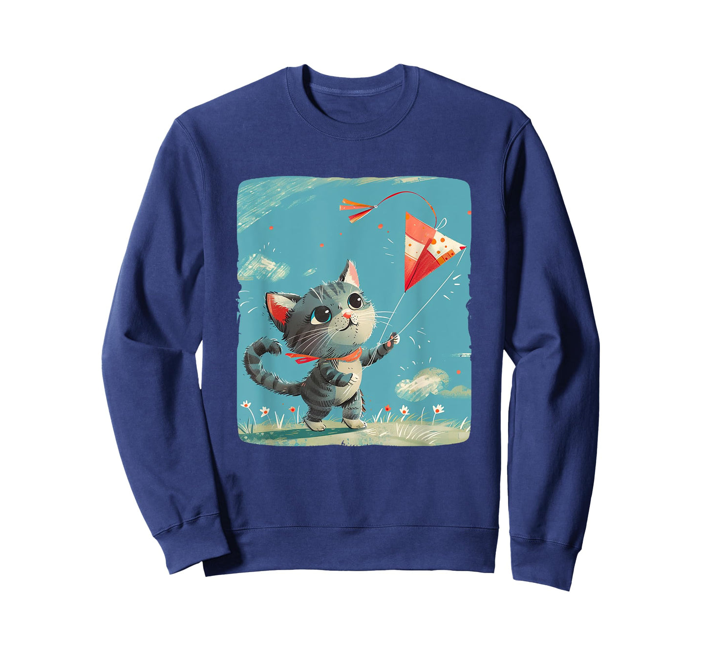 Cat Flies Kites Statement for a Light and Airy Vibe T-Shirt