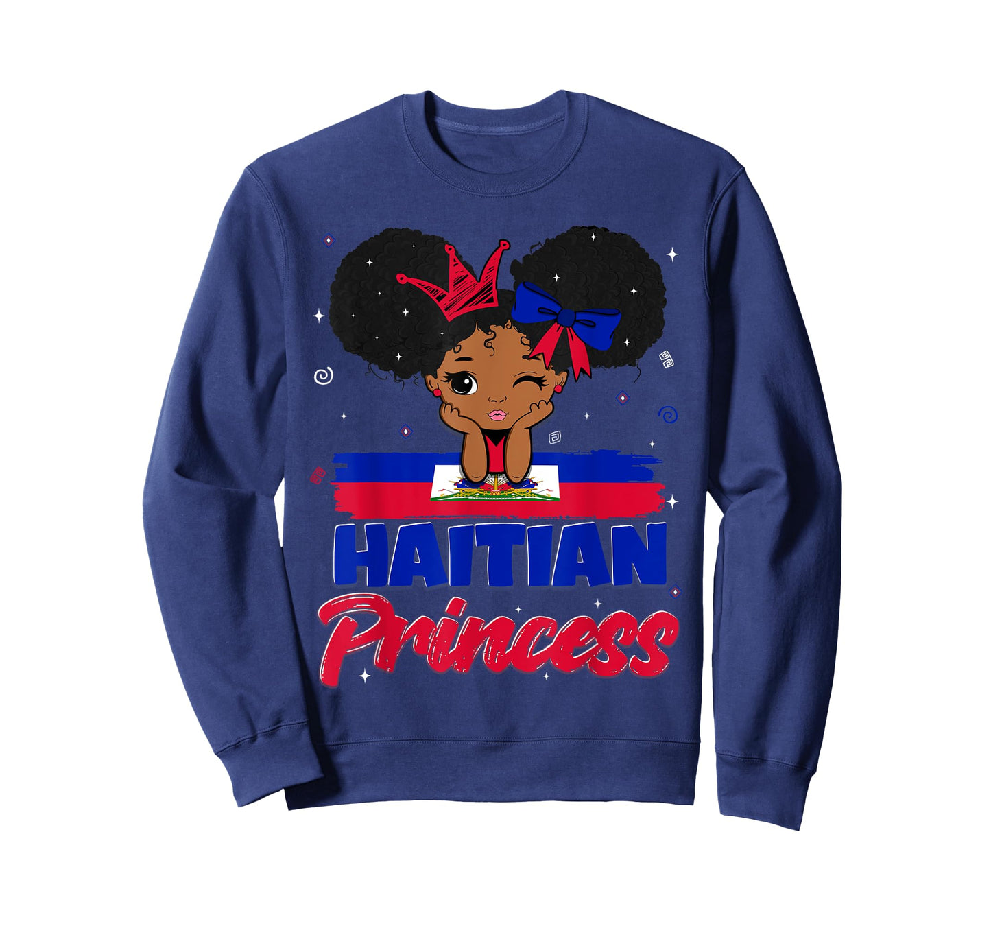 Melanin Haitian Princess Pride Haiti Flag Day Girls Gifts T-Shirt