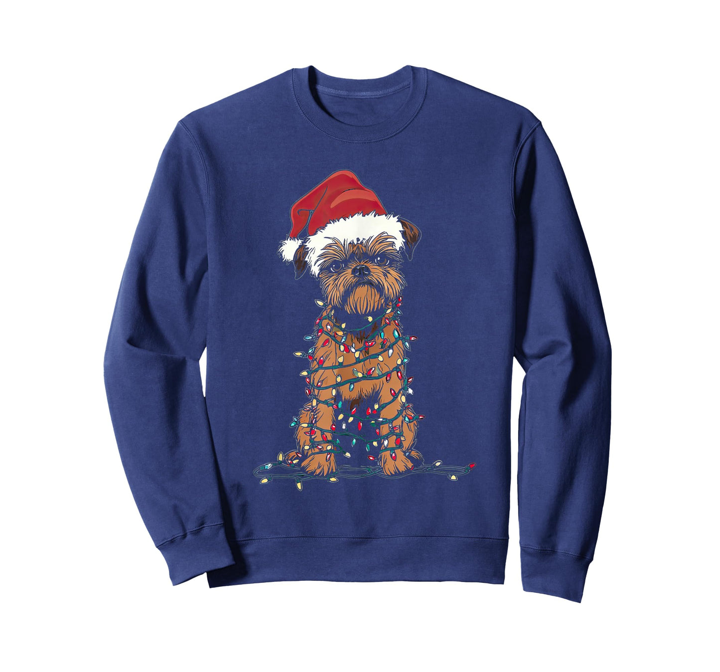Funny Brussels Griffon Christmas Graphics Dog Lights Lover T-Shirt