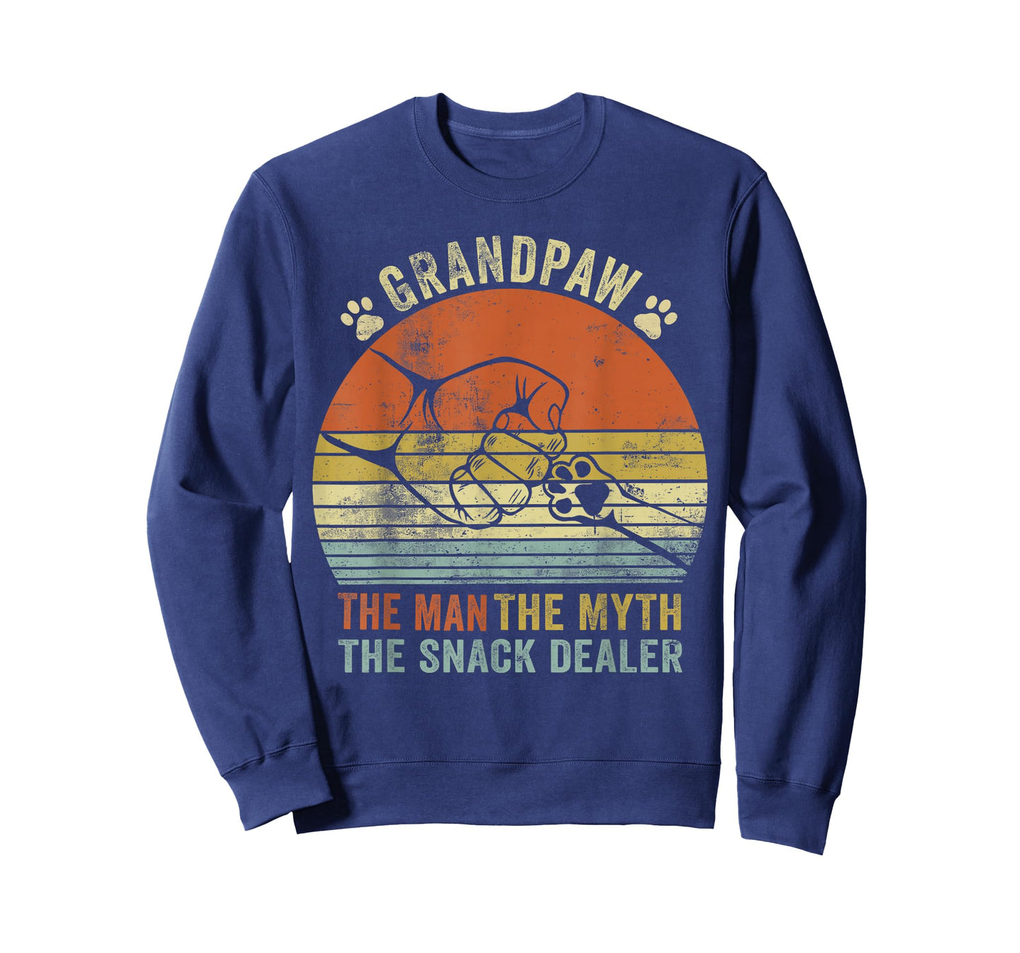 Grandpaw The Myth The Snack Dealer Fathers Day Dog Grandpa T-Shirt