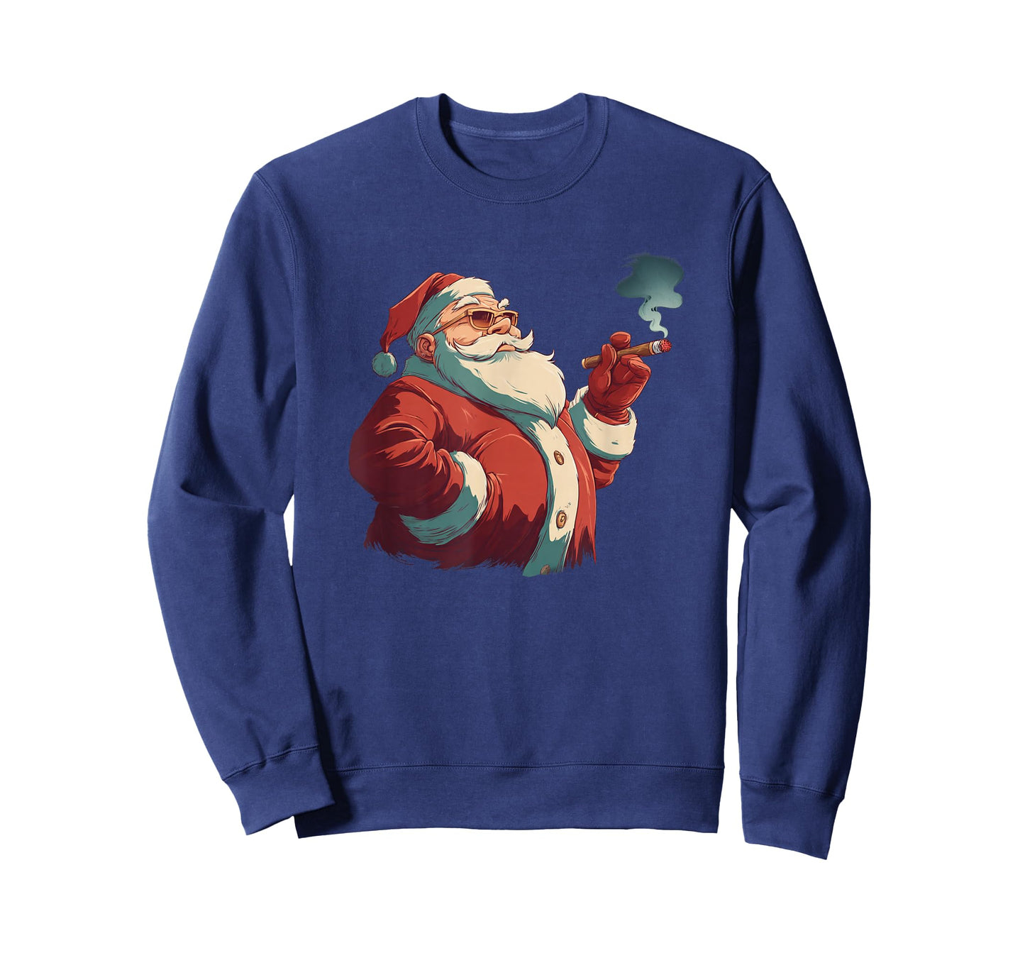 Cool Santa Claus with Festive Cigar Costume T-Shirt