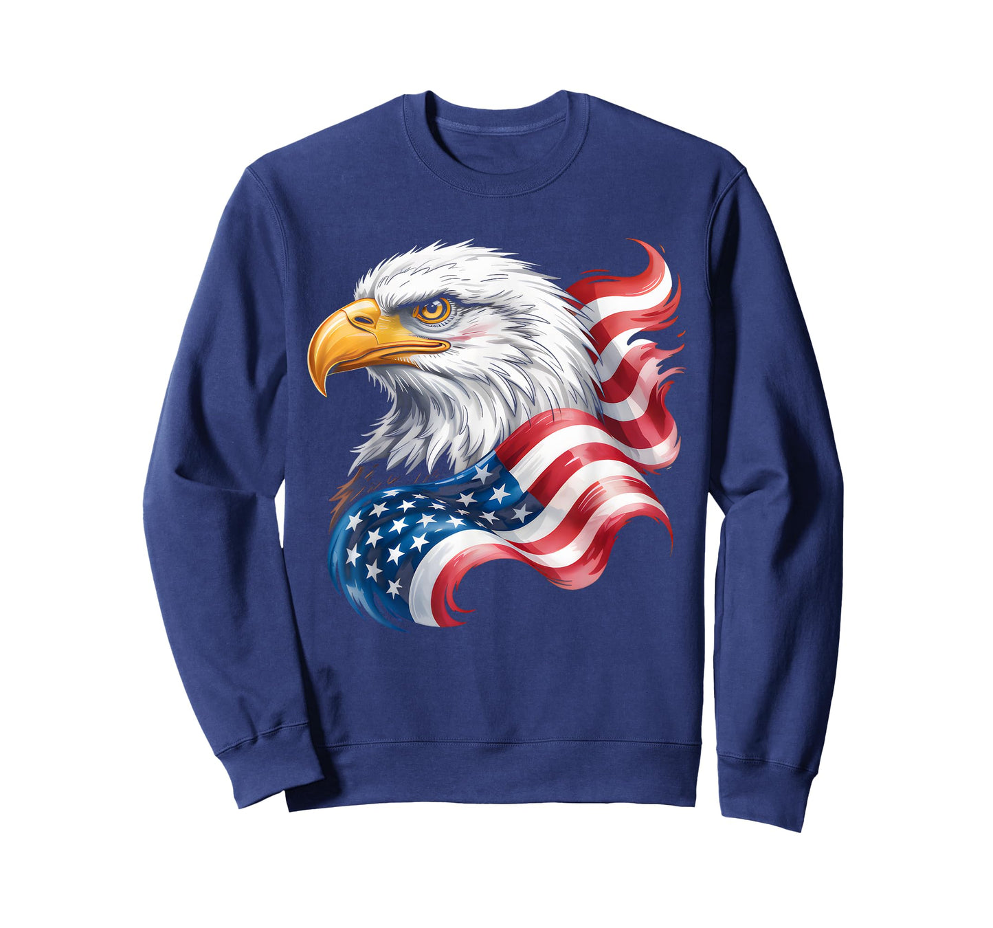 4th of July USA Flag Bald Eagle Patriotic Pride Men Boys T-Shirt