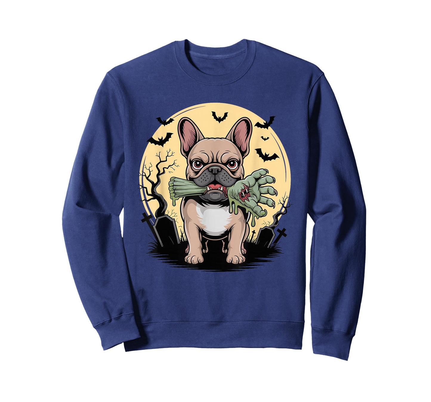 Halloween Moon Zombie French Bulldog Frenchie T-Shirt
