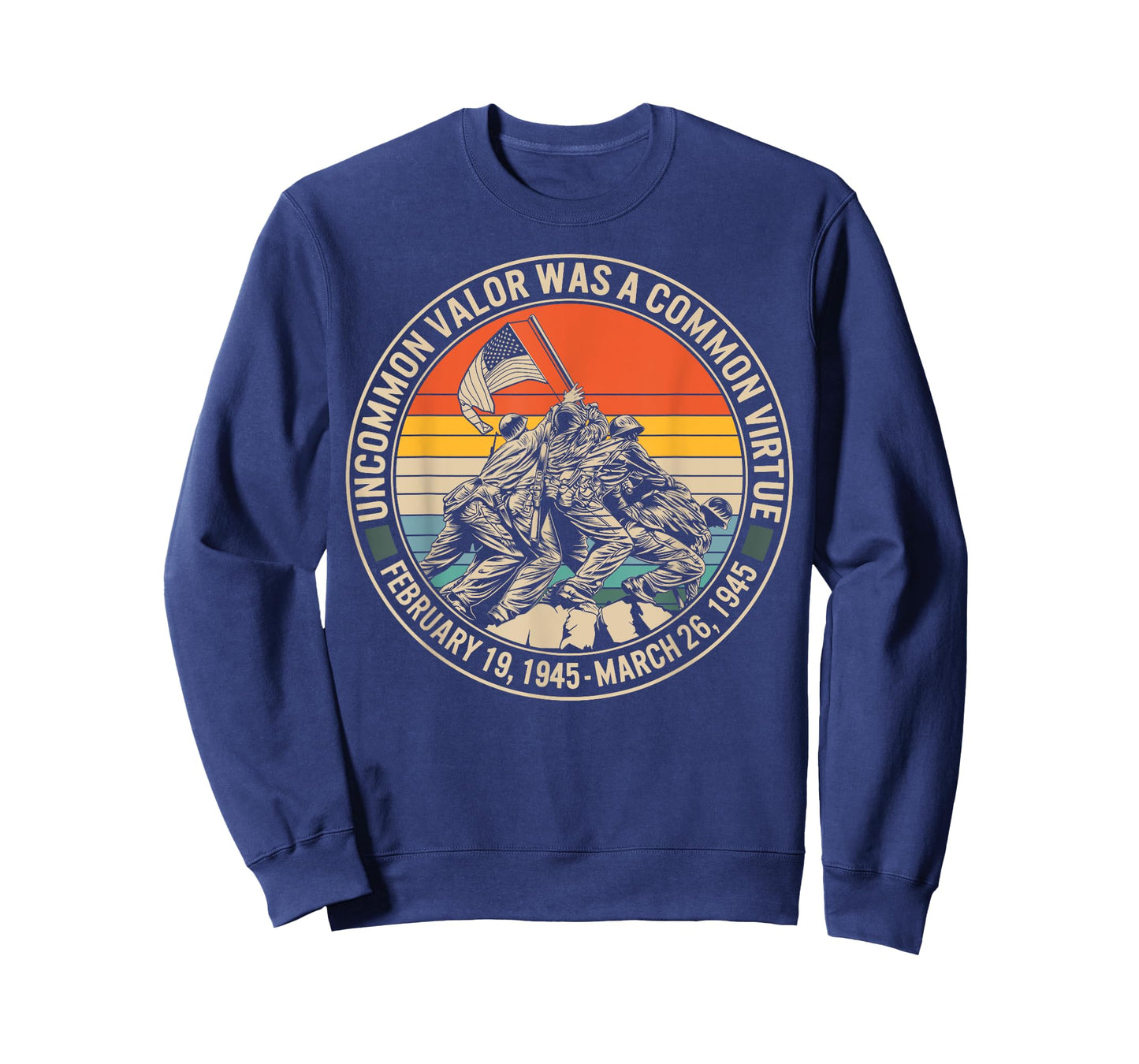 World War Two Uncommon Virtue Flag Raising Iwo Jima Tee 1945 T-Shirt