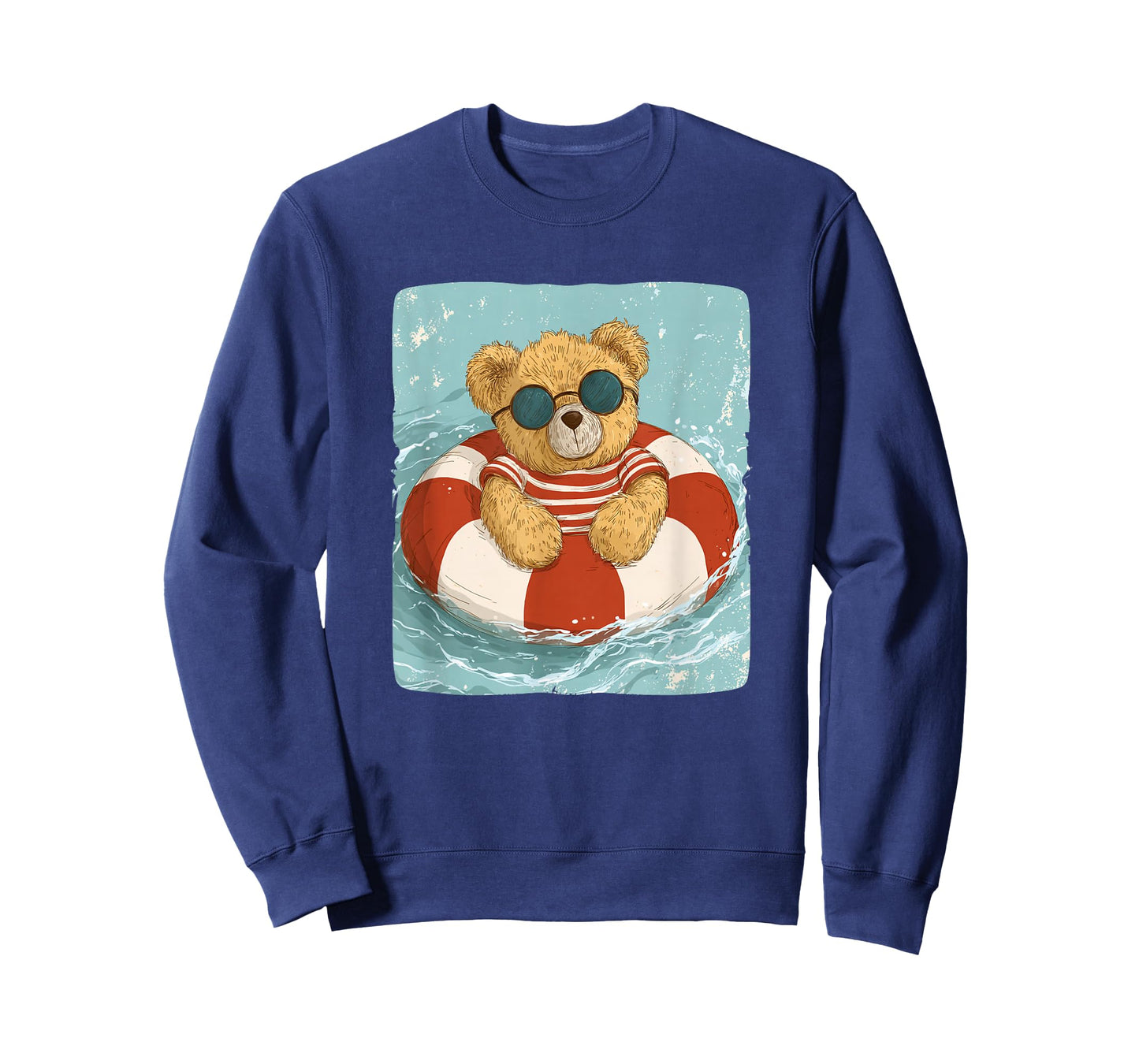 Handsome Teddy Bear in Pool Ring with Sunglasses Costume T-Shirt