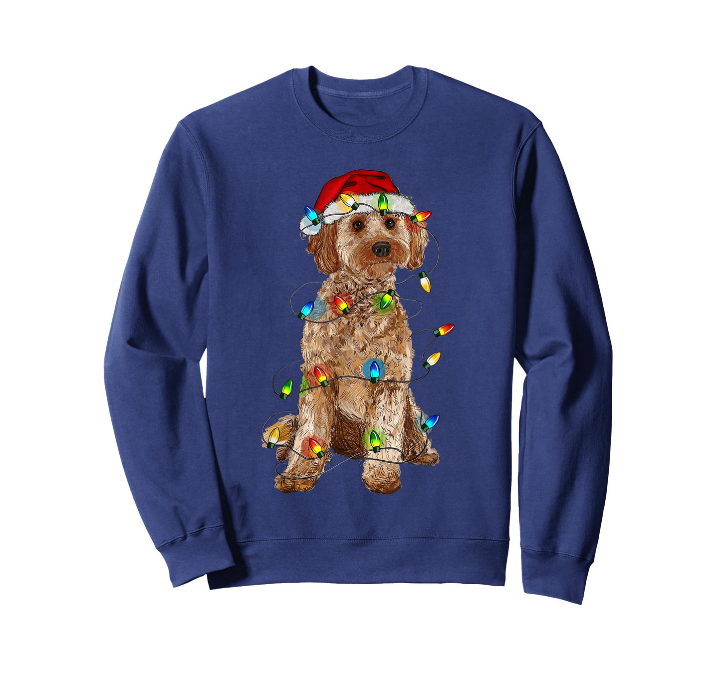 Cockapoo Christmas Tree Light Pajama Dog Lover Xmas Funny T-Shirt