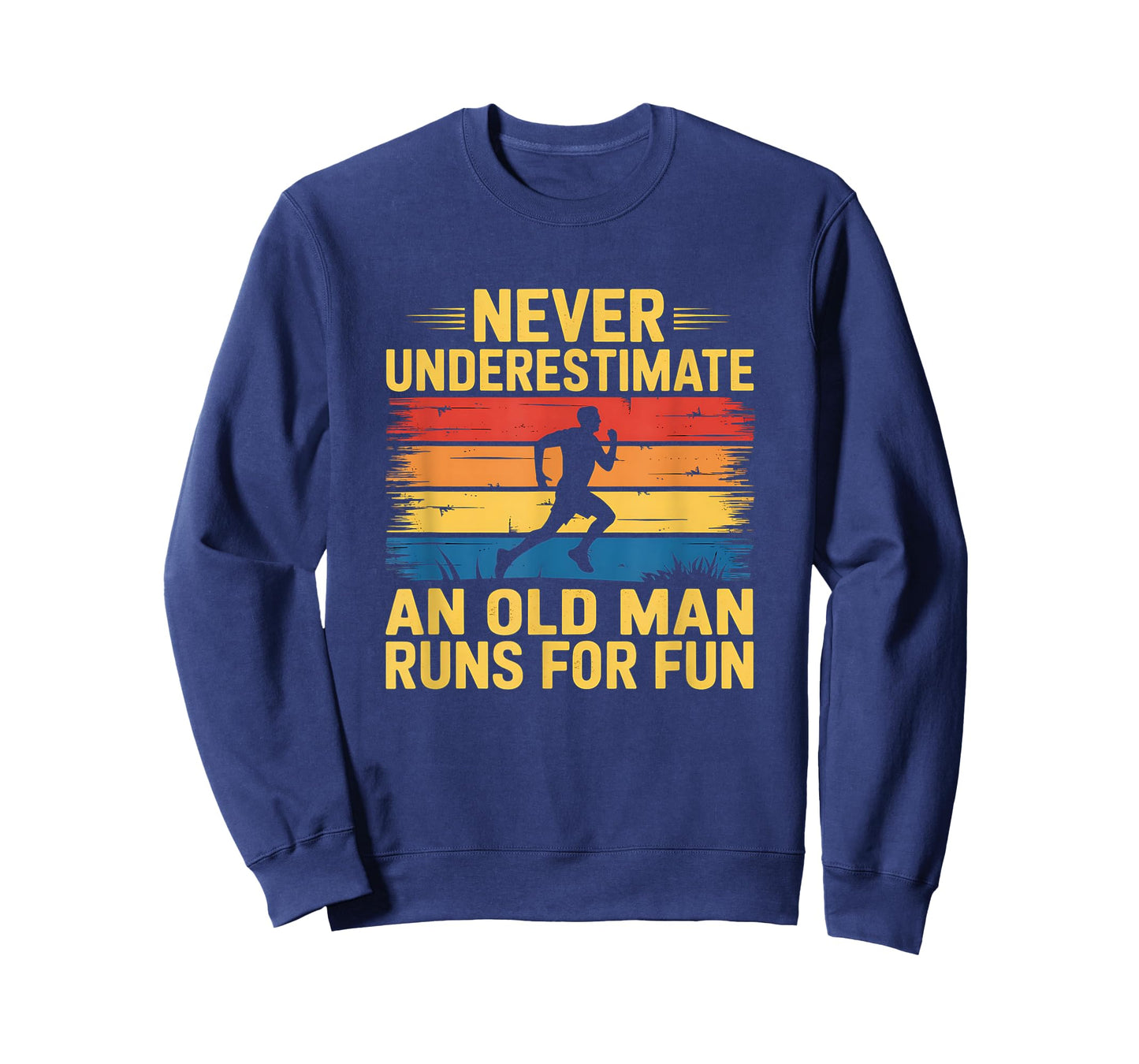 Never Underestimate An Old Man Who Runs For Fun Vintage T-Shirt