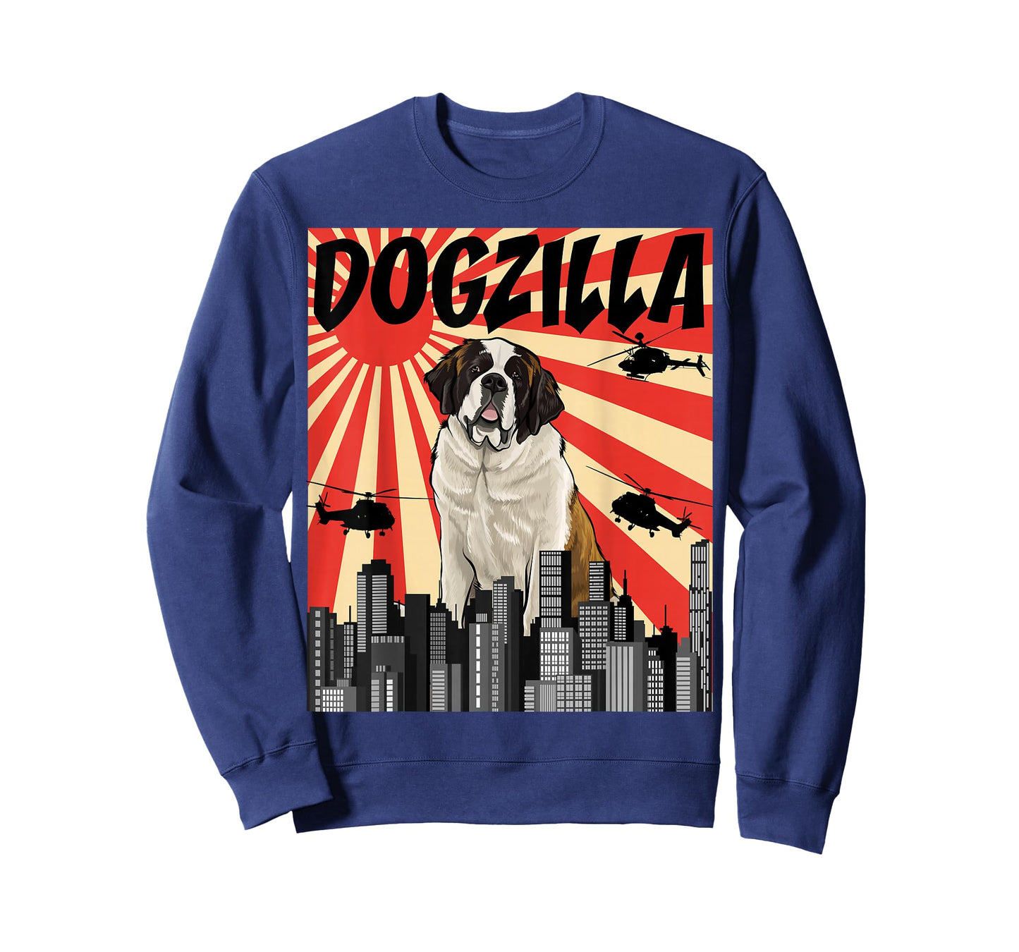 Funny Retro Japanese Dogzilla St. Bernard T-Shirt