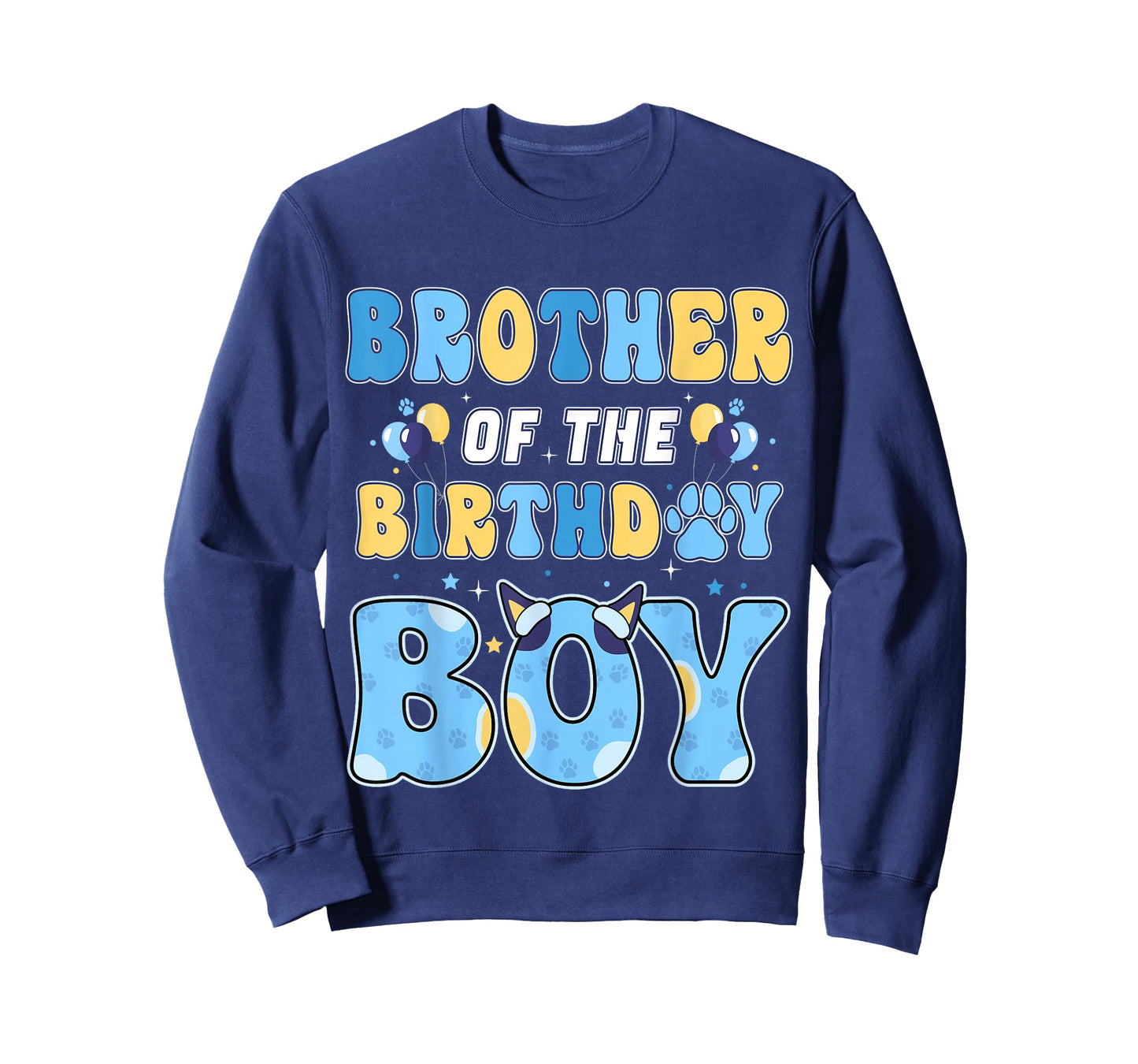Brother of The Birthday Boy Family Blue Dog Birthday Party T-Shirt