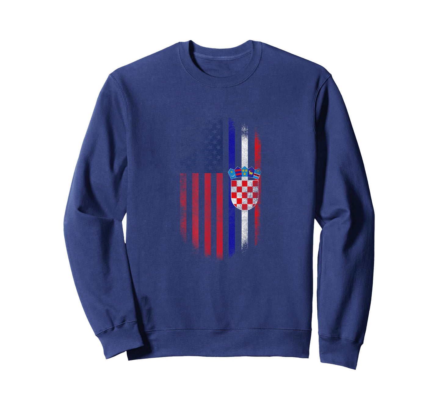 Half Croatian Half American Flag Croatia Pride T-Shirt T-Shirt