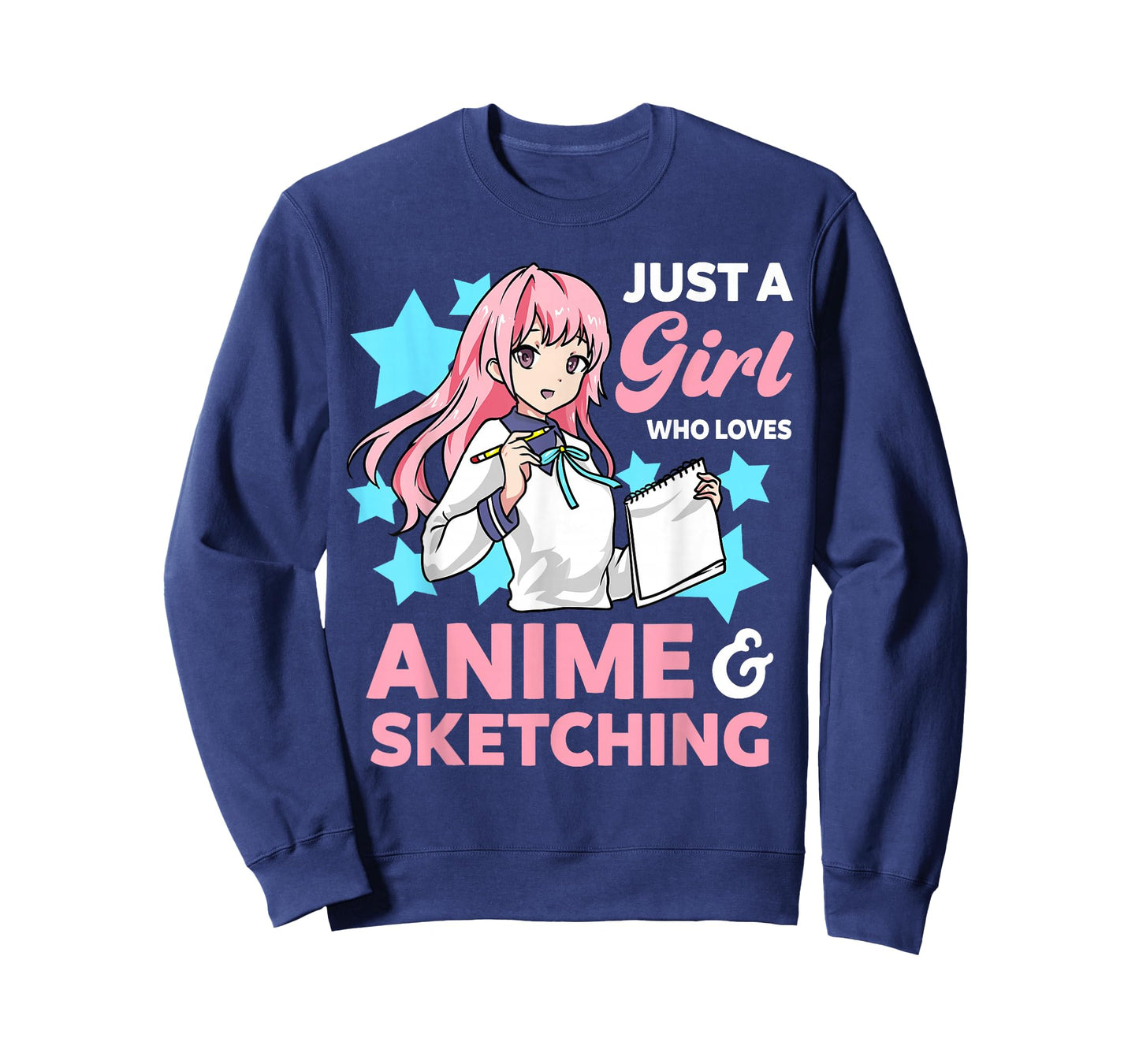 Just A Girl Who Loves Anime and Sketching Drawing Art Kawaii T-Shirt