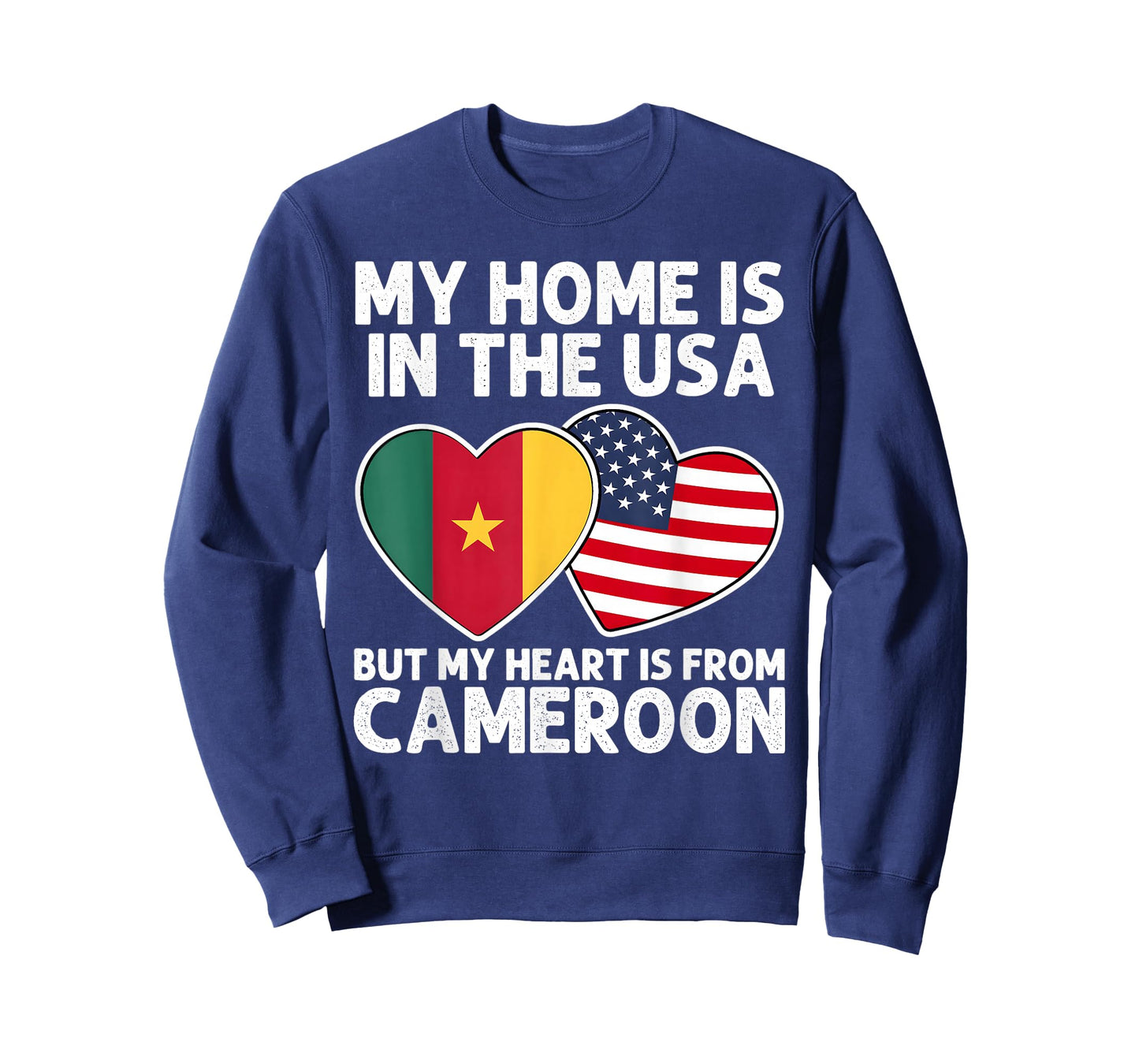 My Home USA My Heart Cameroon Cameroonian American Pride T-Shirt