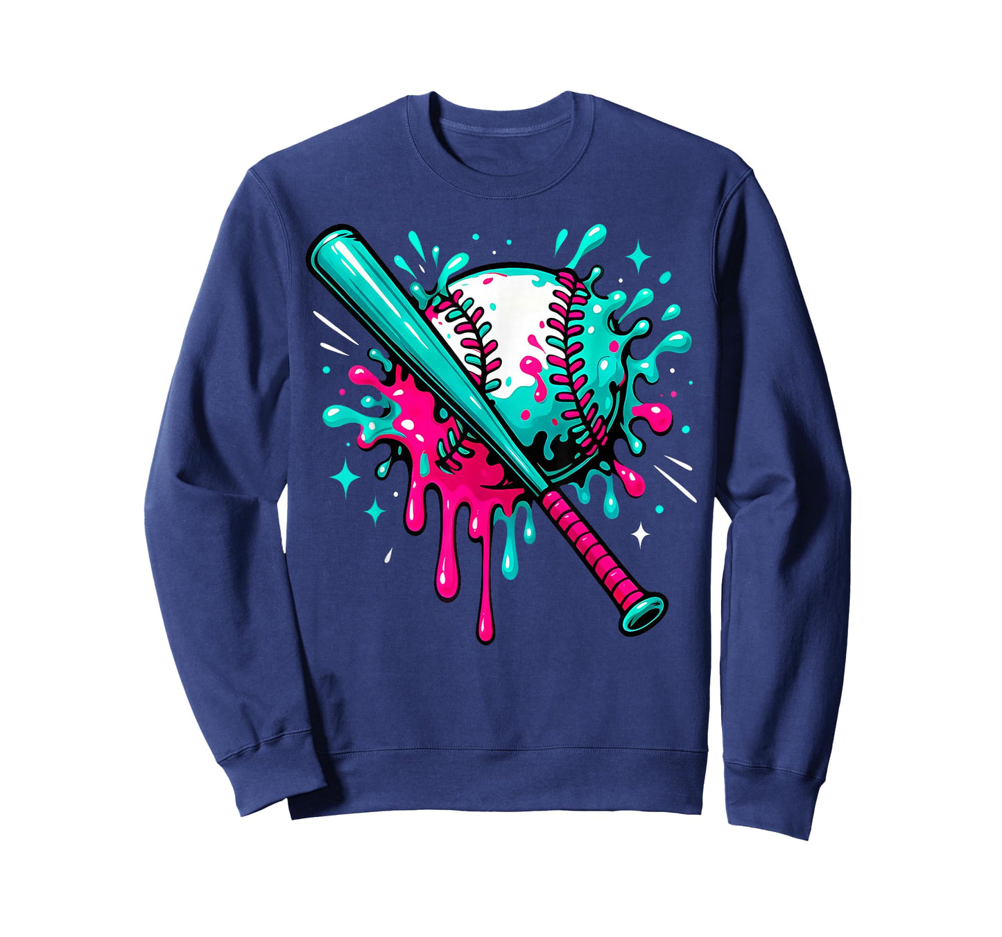 Baseball Drip for Boys Ice Cream Drip Youth Boys Baseball T-Shirt