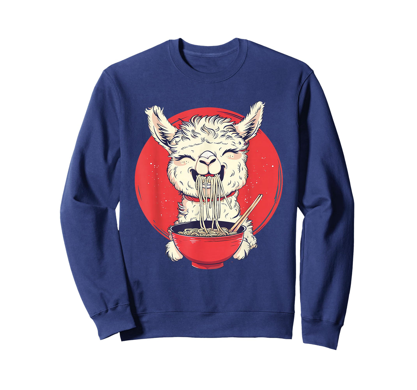 Llama Ramen Japanese Noodles Funny Llama Eating Ramen T-Shirt