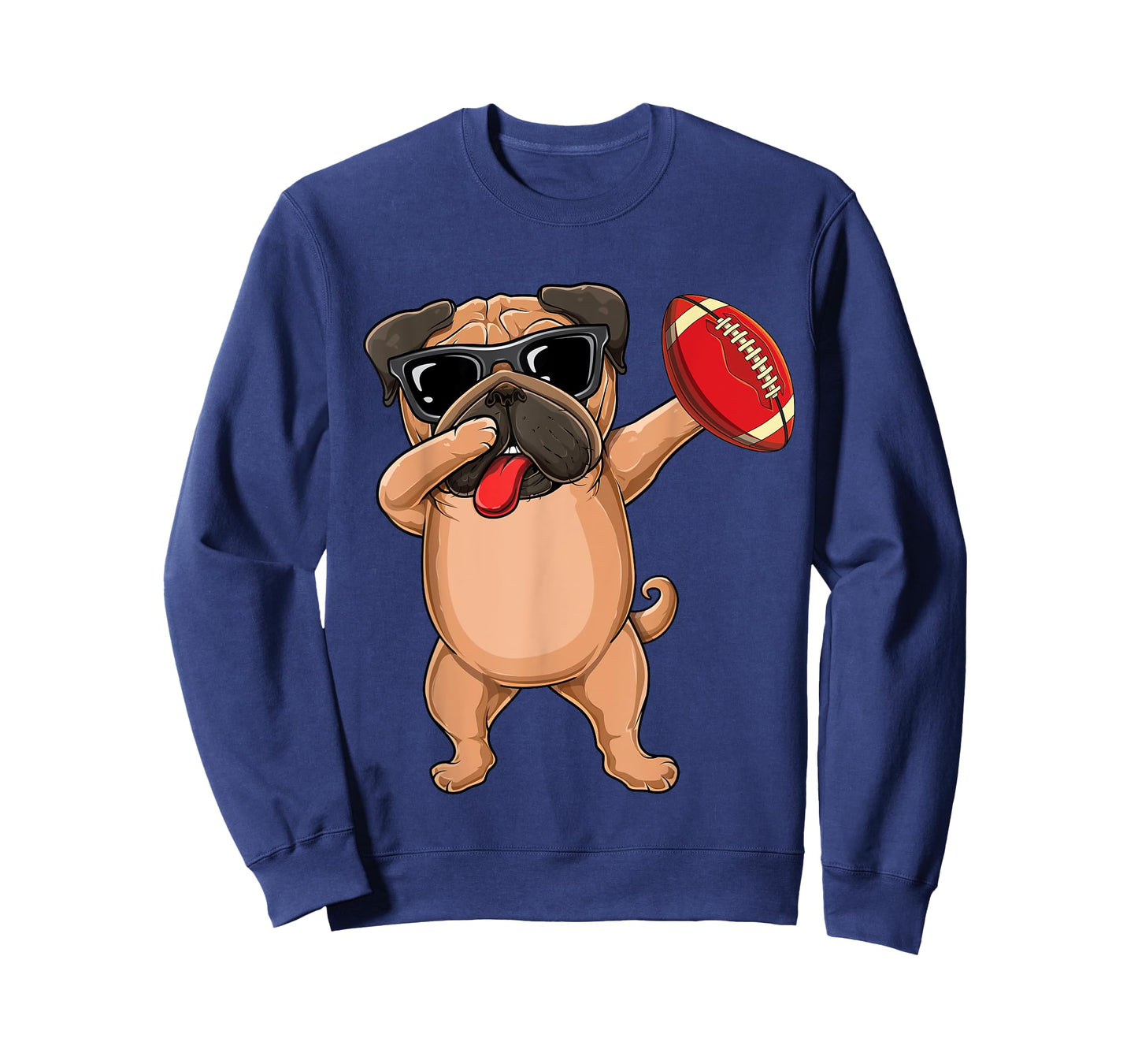 Dabbing Cute football sunglasses Pug dog- Pet lover & dab T-Shirt