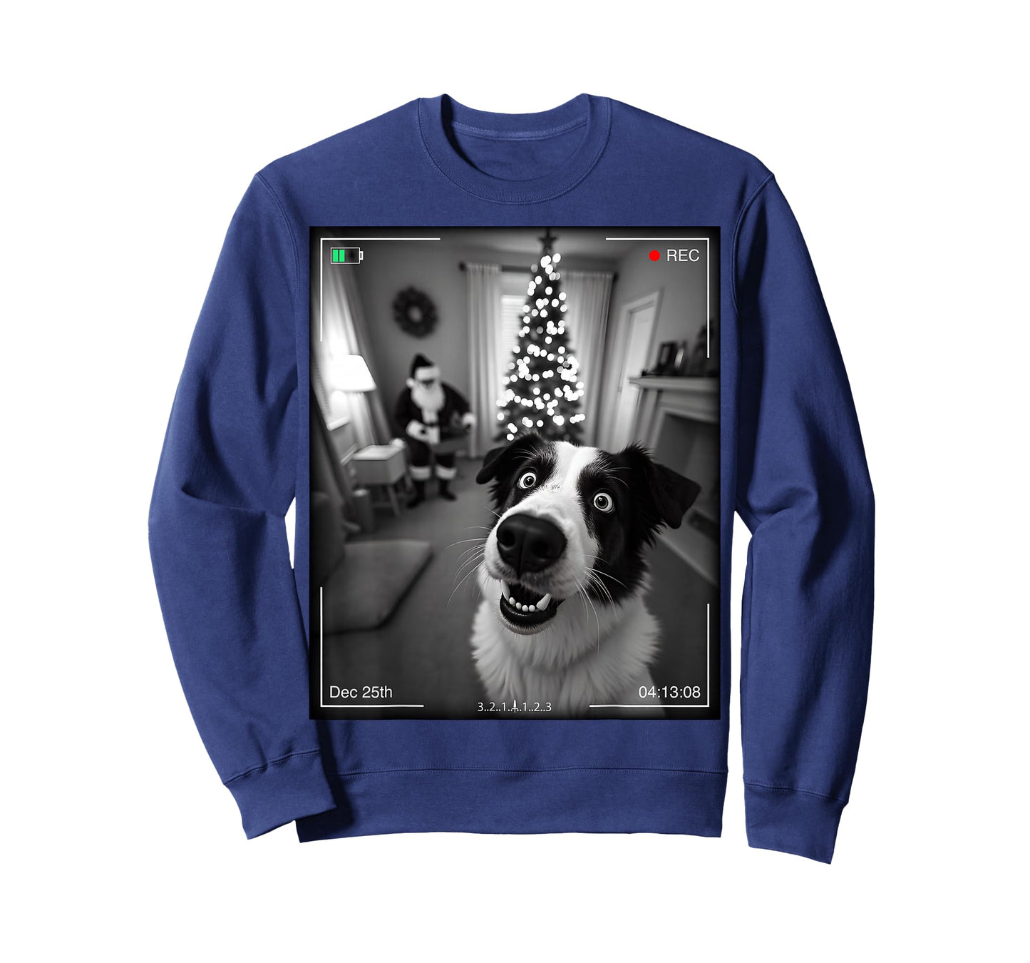 Australian Shepherd Catches Santa On Camera Xmas T-Shirt