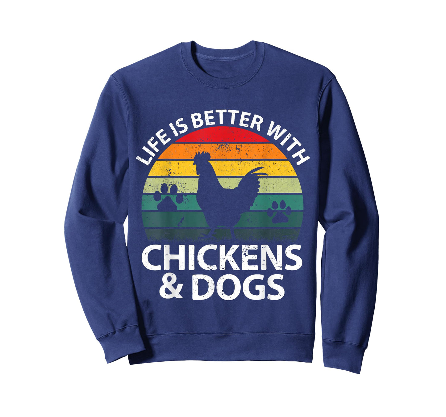Life is Better with Chickens & Dogs Women Girls Farmer T-Shirt