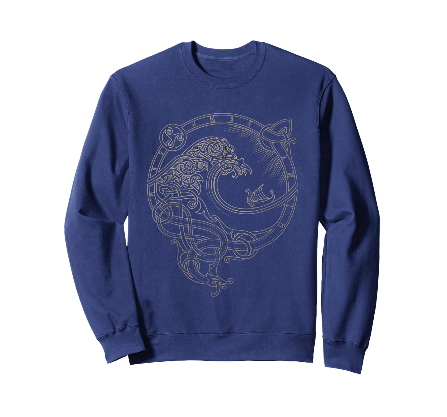 Vintage-Vikings celtic mythology dragon boat wave runes T-Shirt