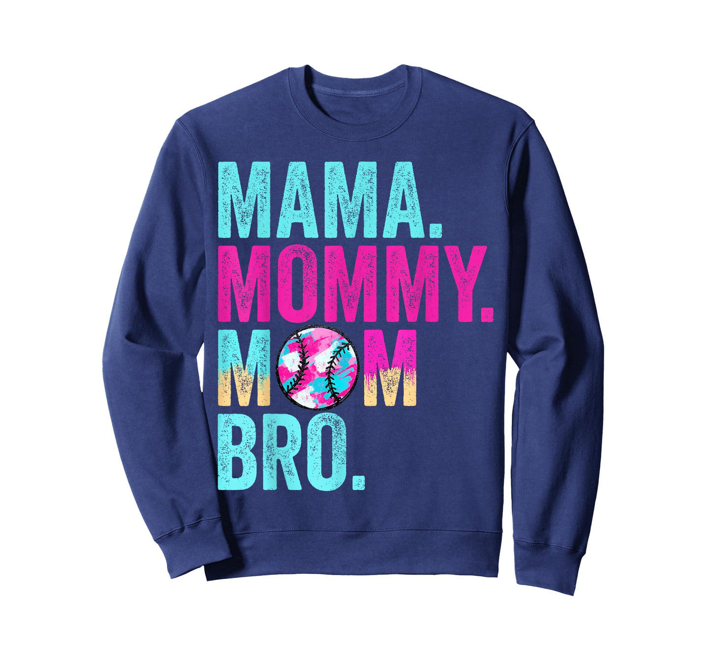 Mama Mommy Mom Bro Baseball Mom Drip Ice Cream T-Shirt