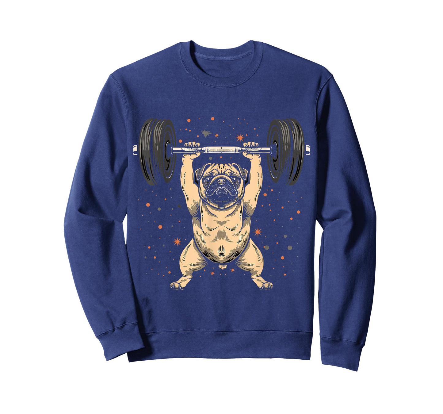 Pug Weightlifting Funny Deadlift Men Fitness Gym Workout T-Shirt