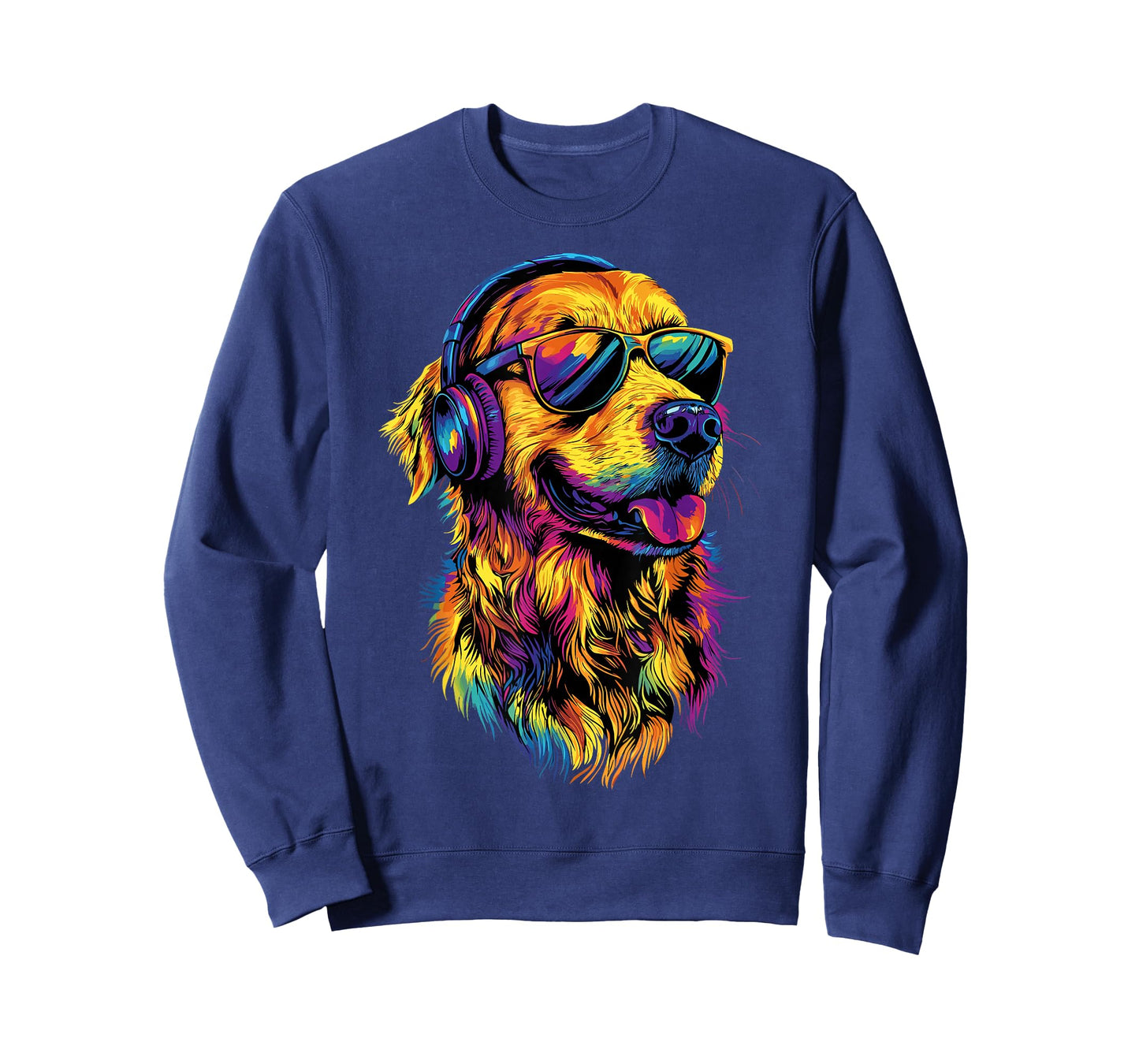 Golden Retriever Dog with Sunglasses I Love Golden Retriever T-Shirt