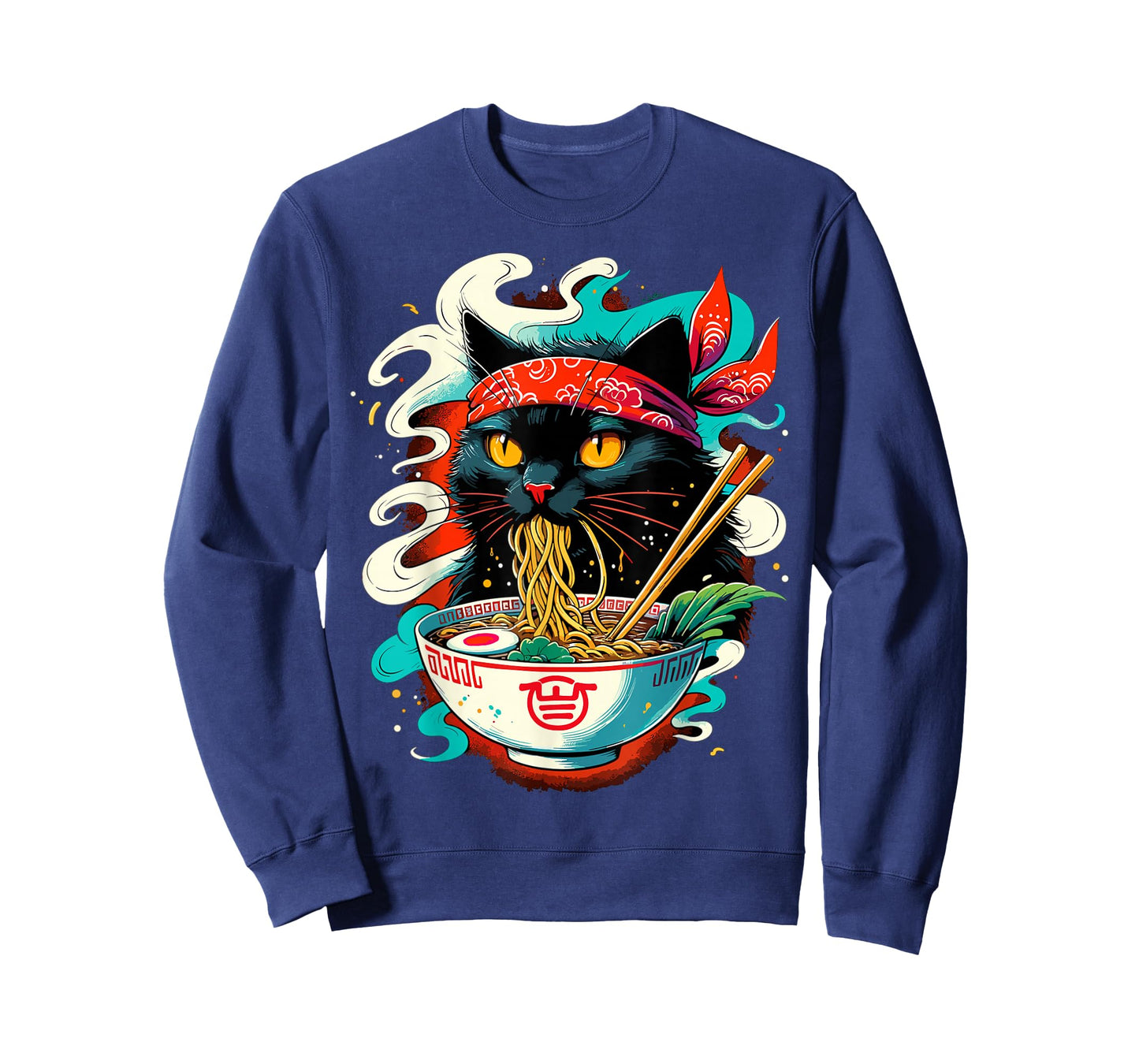 Cat Ramen Noodle Japanese Anime Kawaii Cat T-Shirt