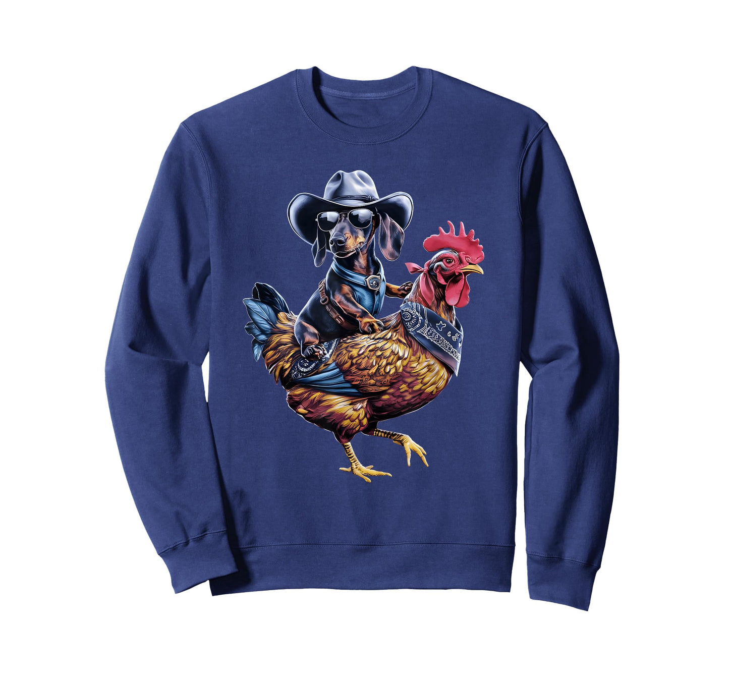 Dachshund Wiener cowboy riding a Chicken for dog lovers T-Shirt