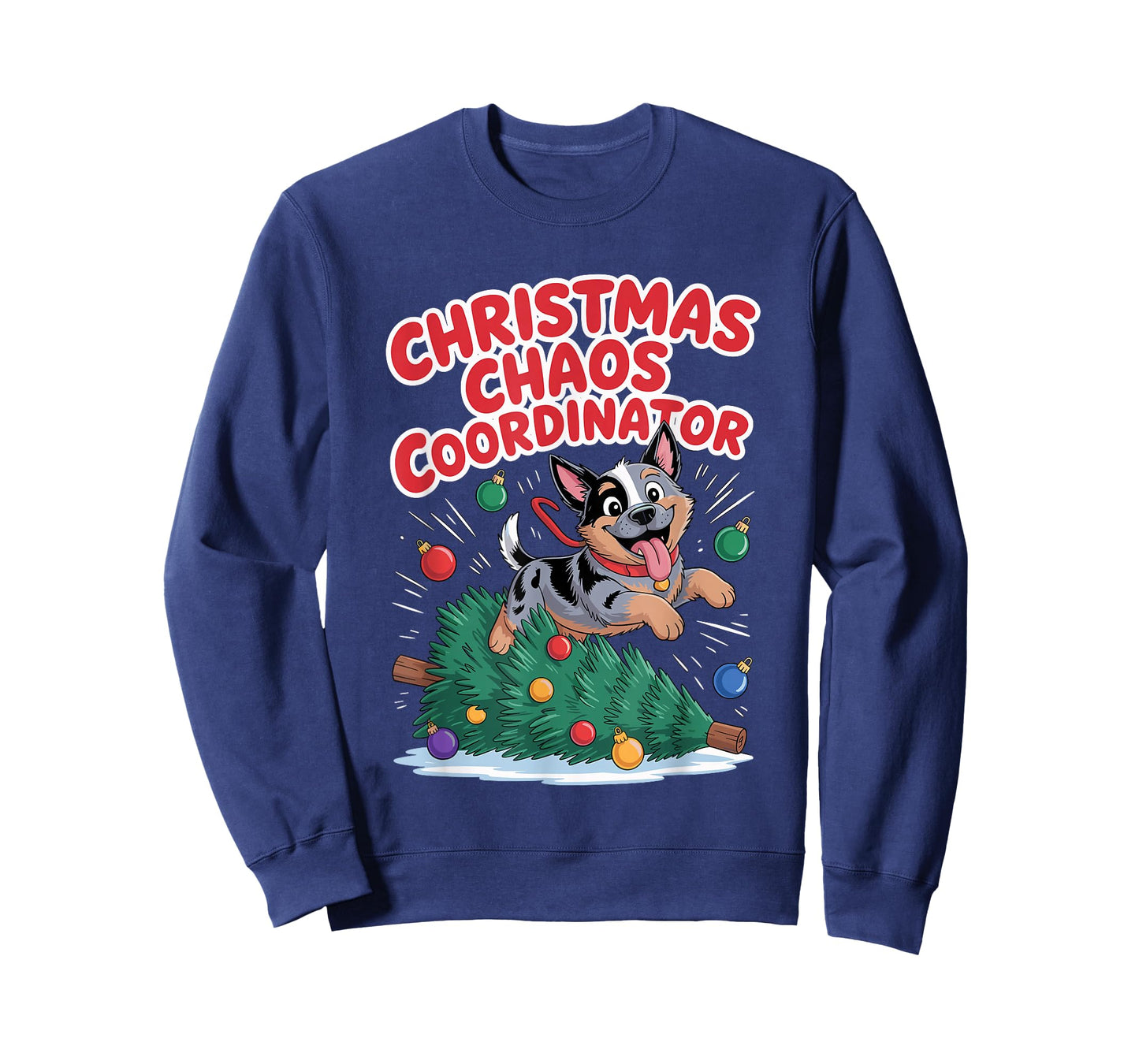 Christmas Chaos Coordinator Funny Australian Cattle Dog T-Shirt