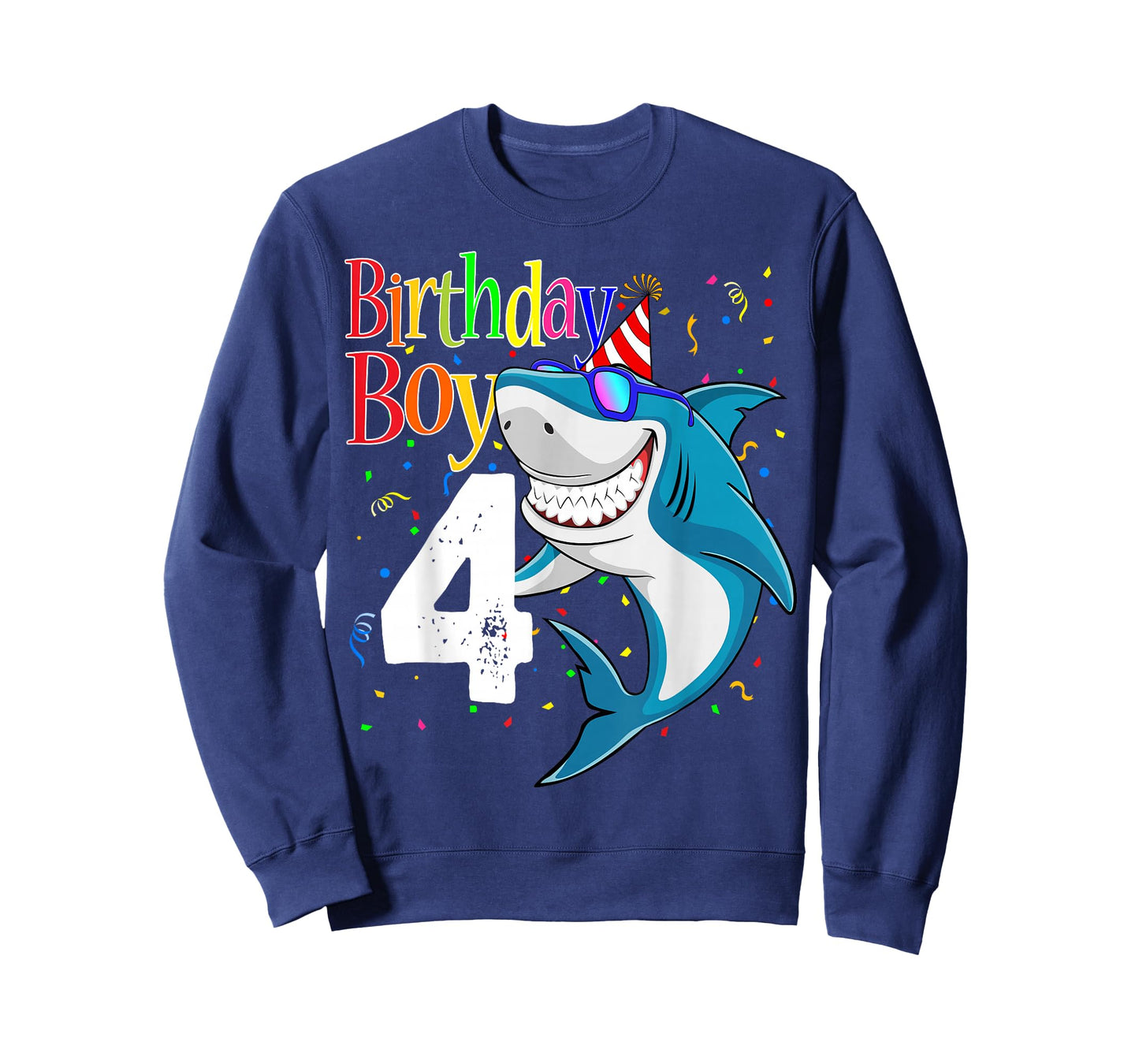 Kids 4th Birthday Boy Shark Shirts 4 Jaw-Some Four Tees Boys T-Shirt