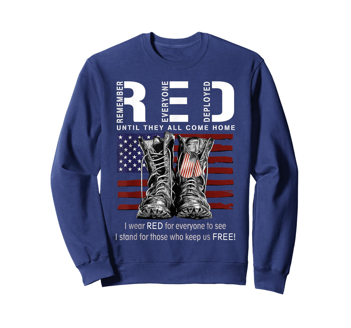 Red Until They All Come Home USA Flag T-Shirt