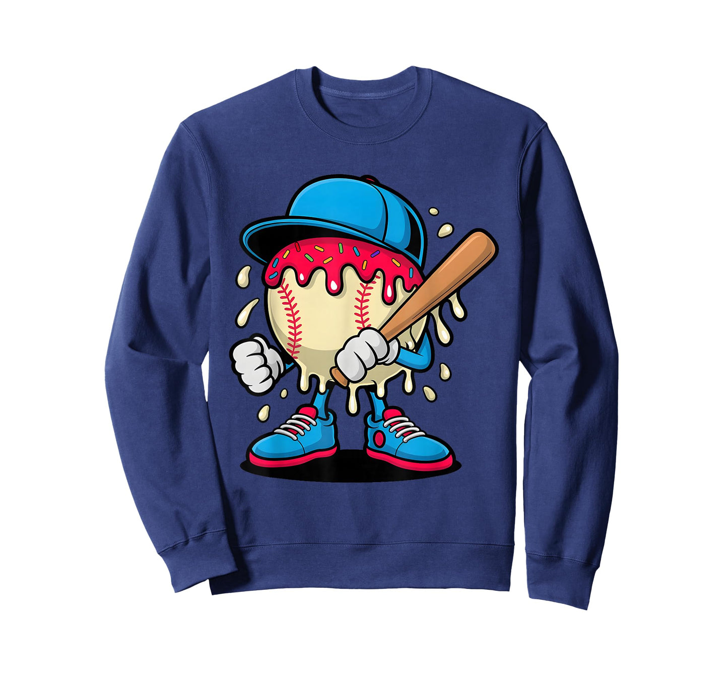 Baseball Drippy Ice Cream – Cool Funny Sport Tee T-Shirt