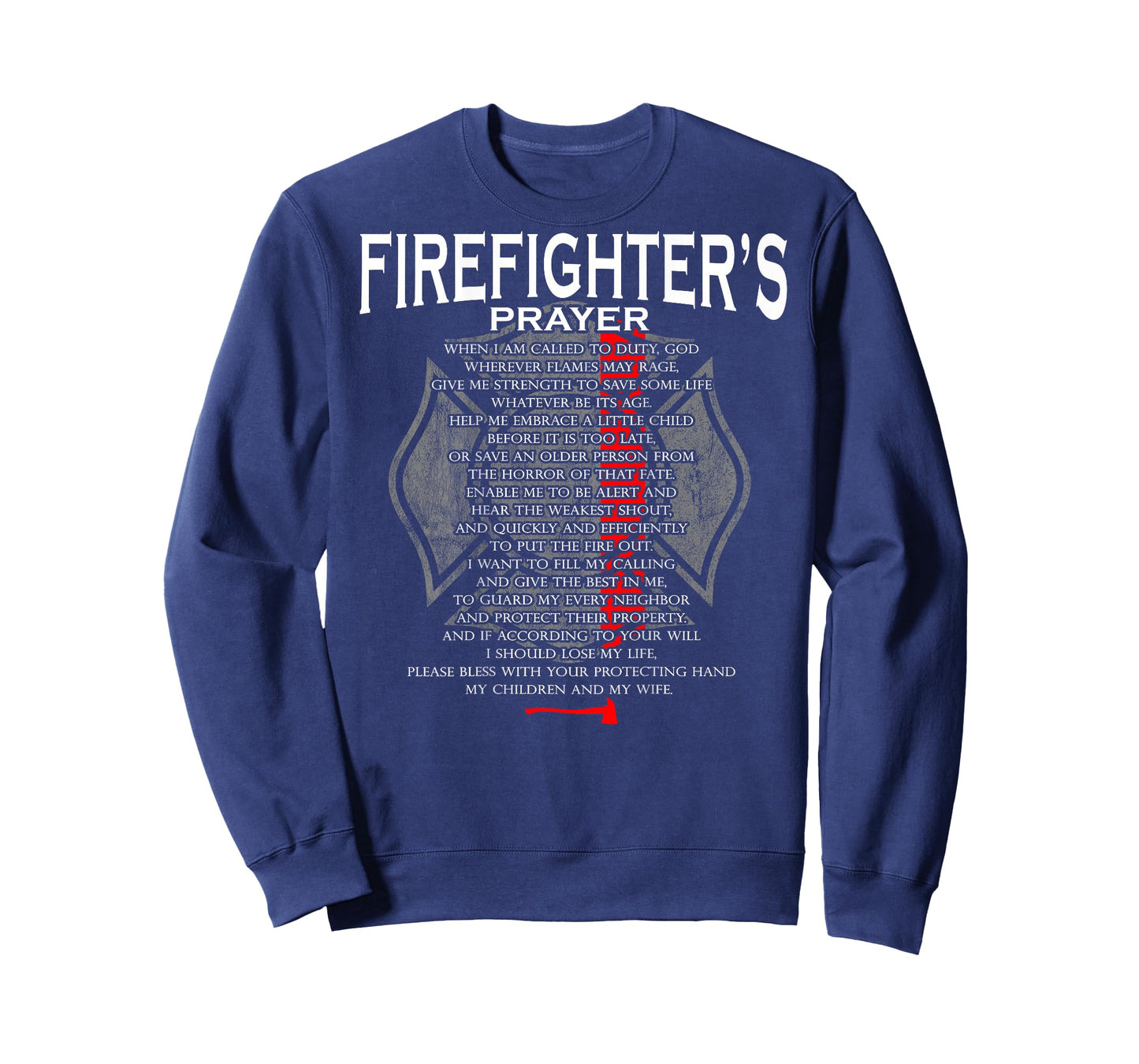 Firefighter's Prayer Thin Red Line T-Shirt T-Shirt