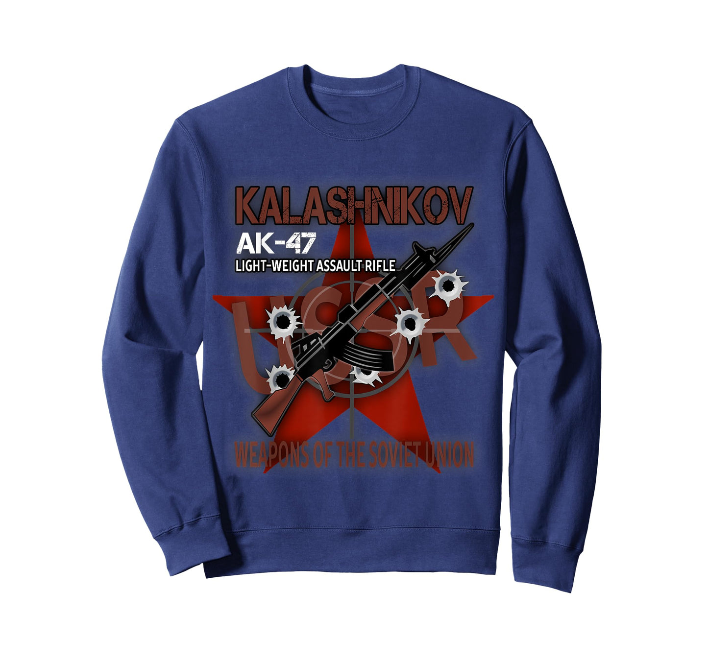 Soviet Kalashnikov AK-47 Vintage USSR Russian Rifle Gun CCCP T-Shirt