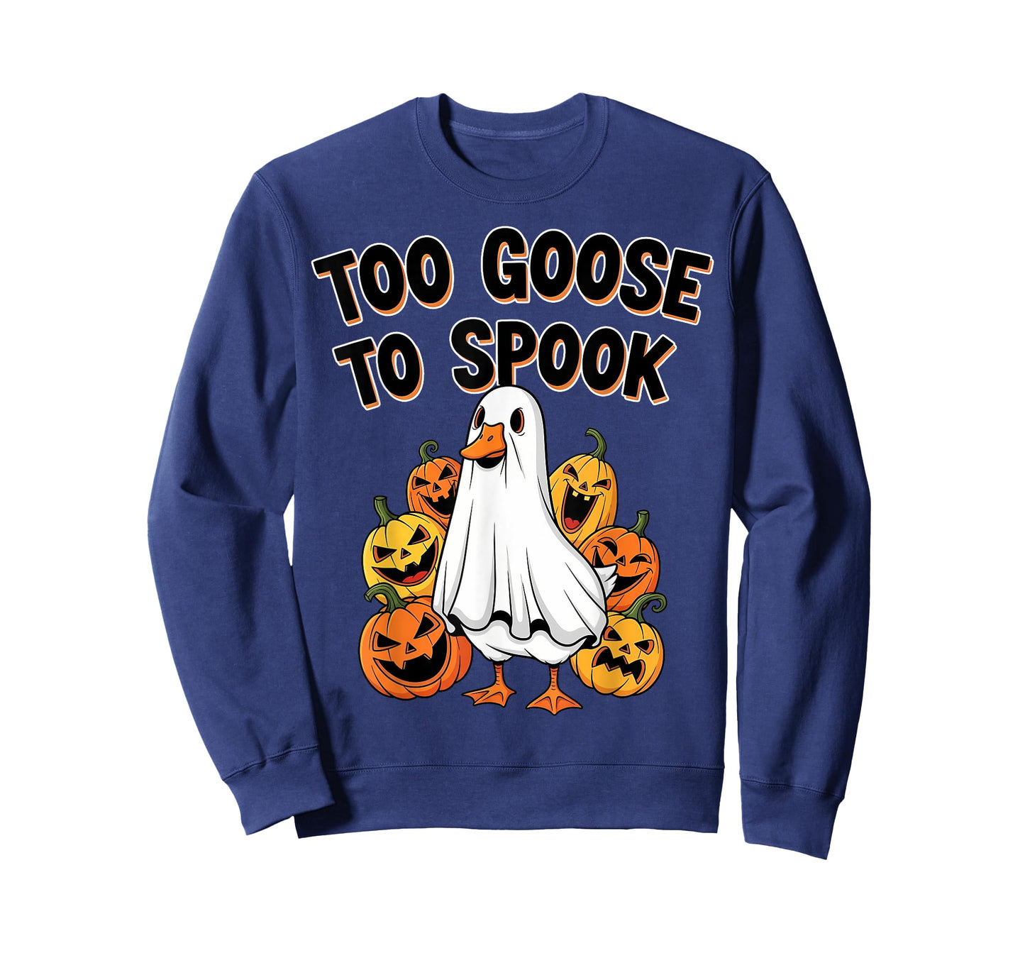Too Goose to Spook Funny Silly Goose Ghost for Halloween T-Shirt