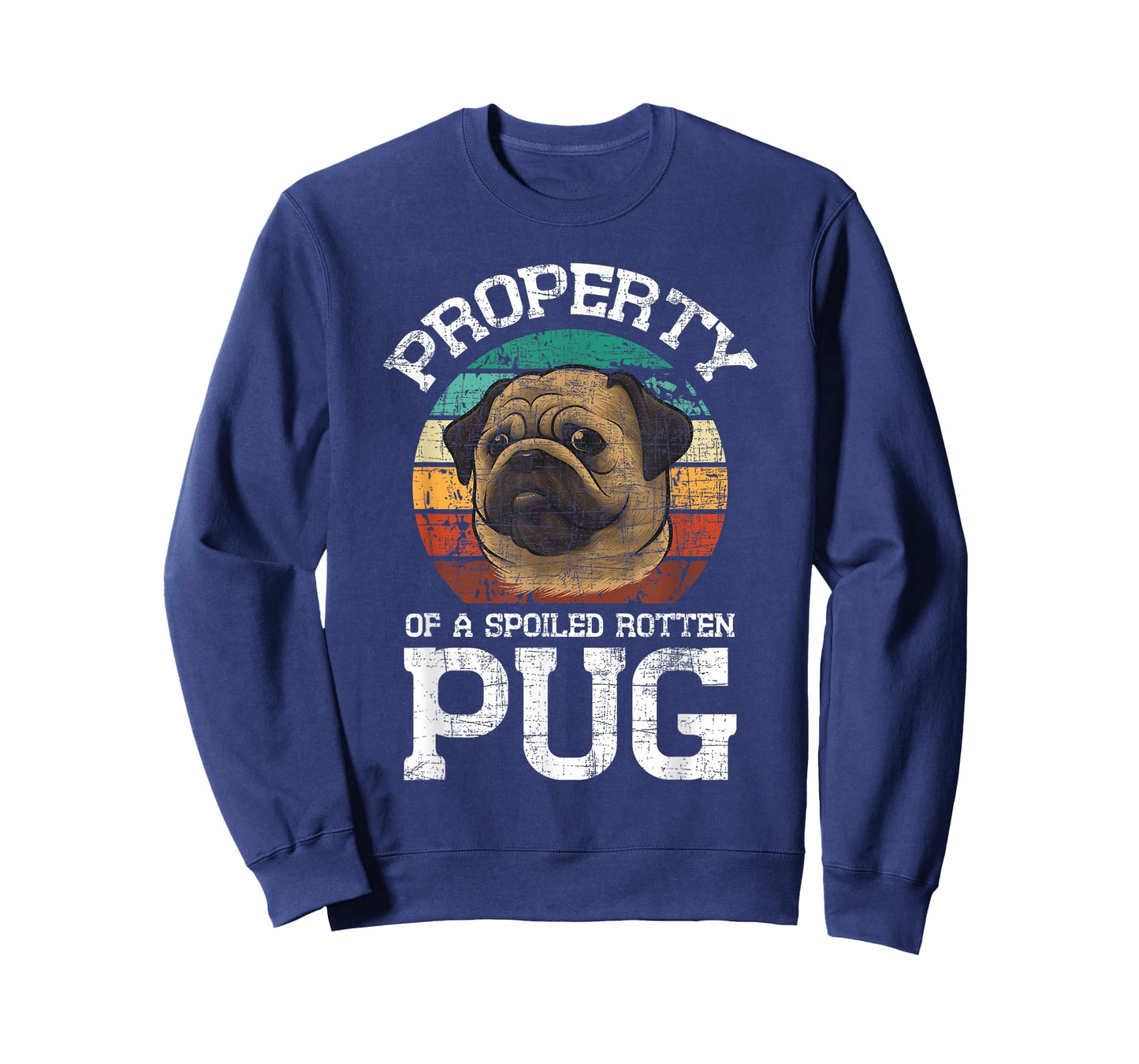 Property Of A Spoiled Rotten Pug - Retro Vintage Dog Owner Men Women T-Shirt
