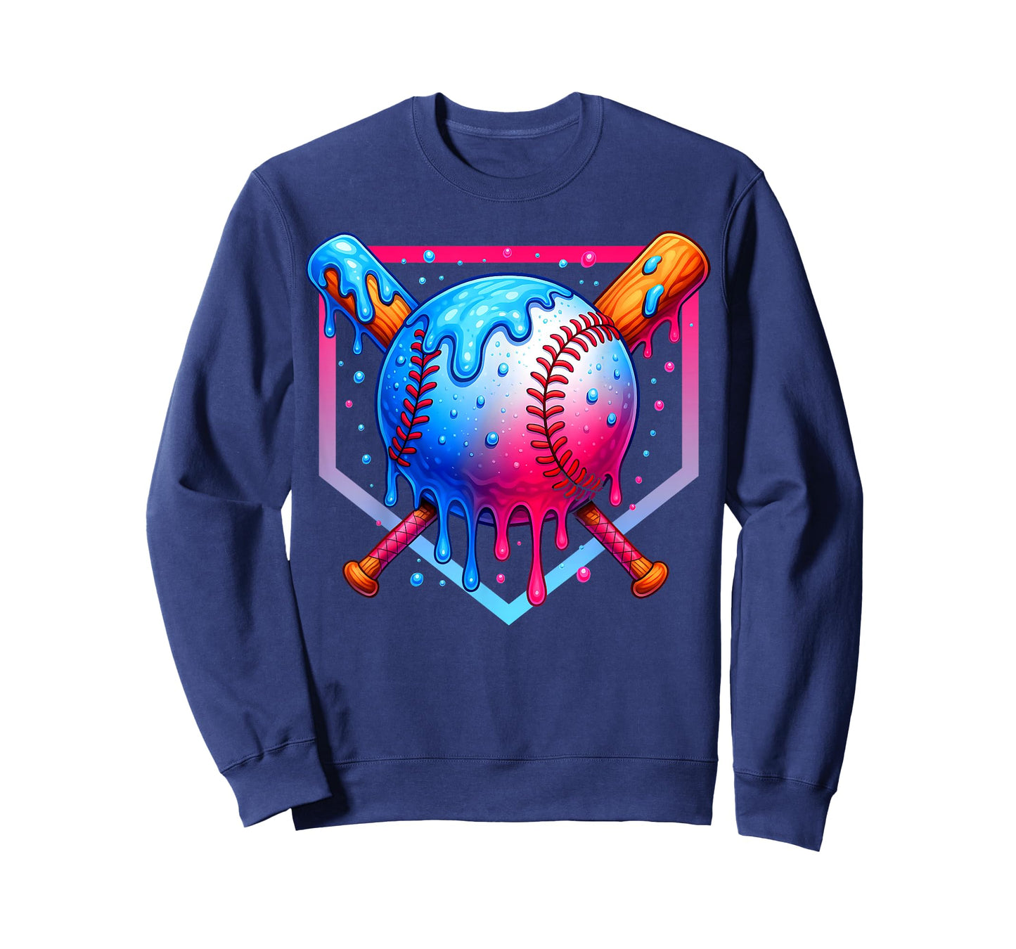 Baseball Drip Boys Home Plate Ice Cream Sport Players & Fans T-Shirt