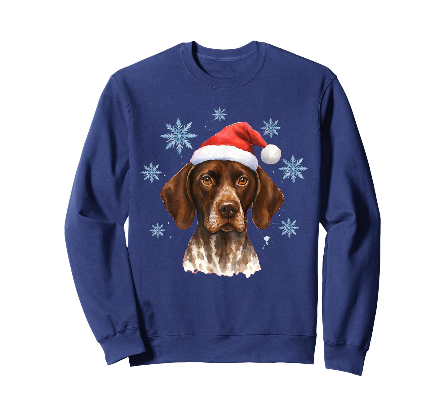 Santa German Shorthaired Pointer Christmas Winter GSP Dog T-Shirt