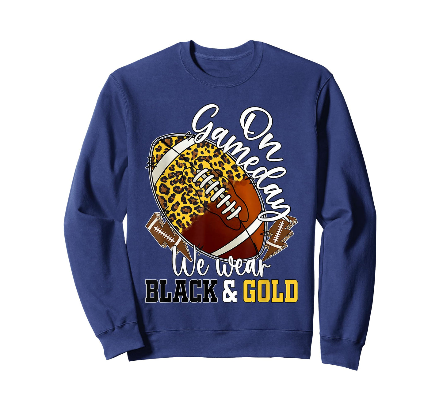 On Gameday Football We Wear Black And Gold School Spirit T-Shirt