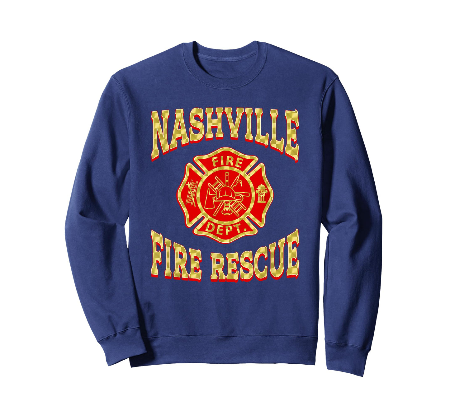 Retro Nashville Fire Department Flag Tennessee Firefighter T-Shirt