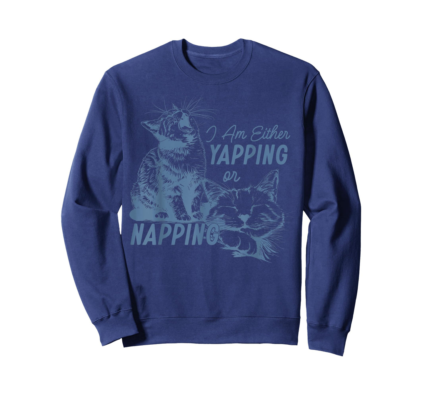I'm Either Yapping Or Napping Retro 90s Gag Cat Meme T-Shirt