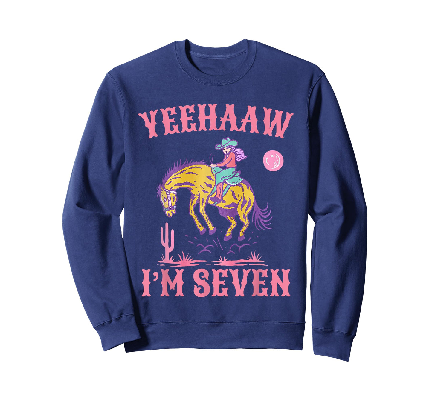 Kids 7 years old Cowgirl Western Rodeo 7th Birthday girl T-Shirt